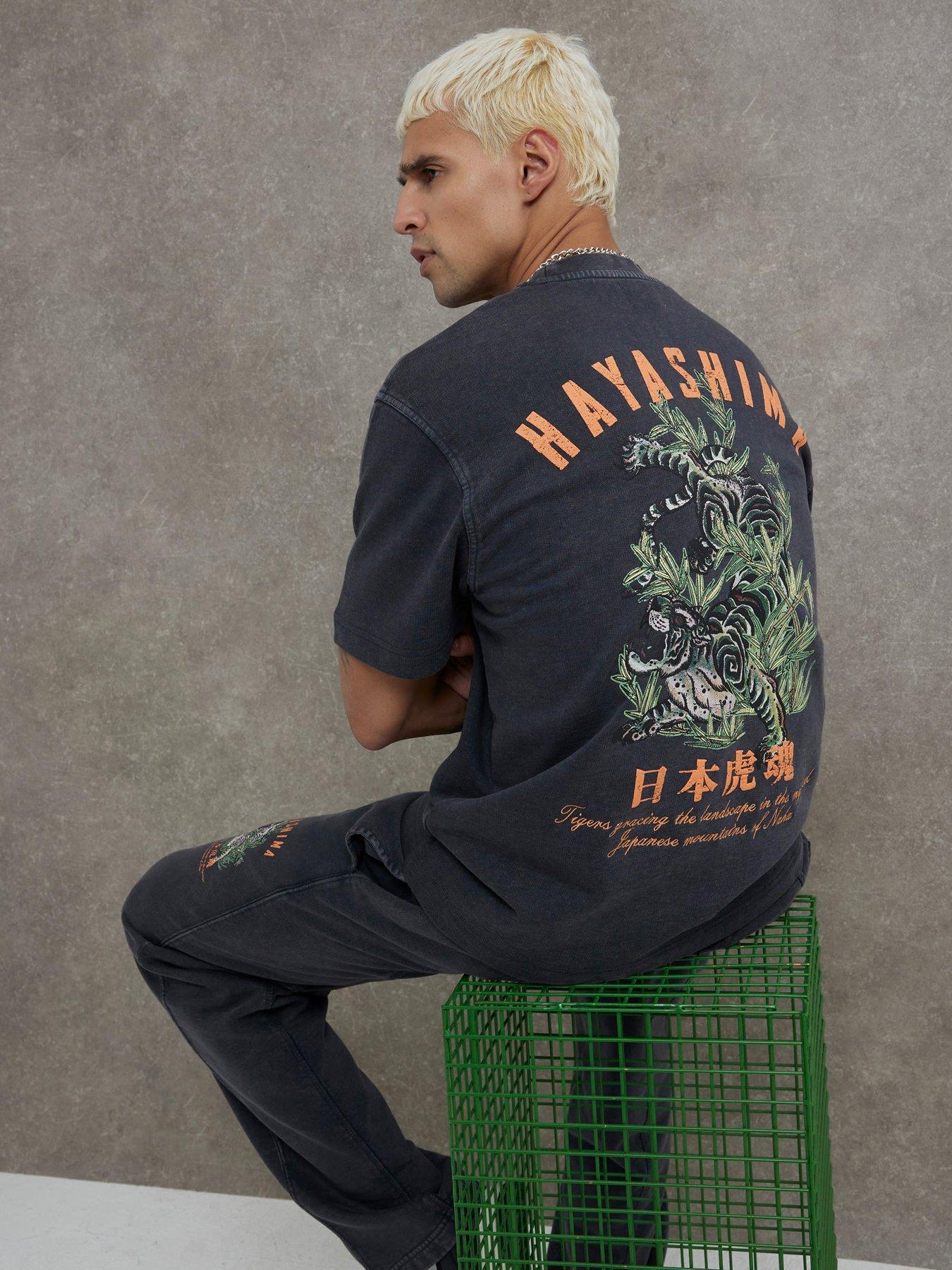 undefined Loopback Hayashima Graphic T-Shirt - Black