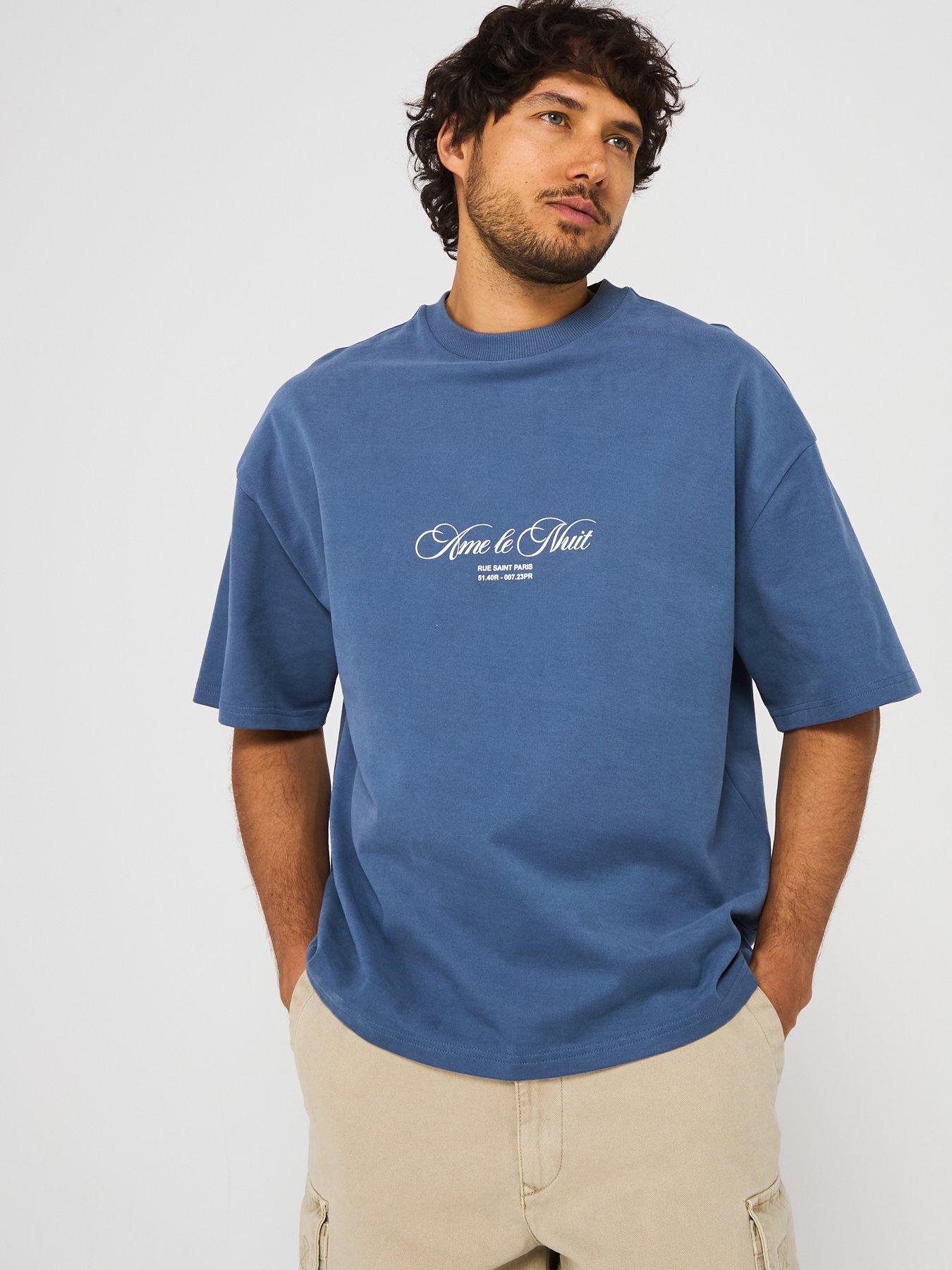 undefined Ame Nuit Boxy Fit T-Shirt - Blue