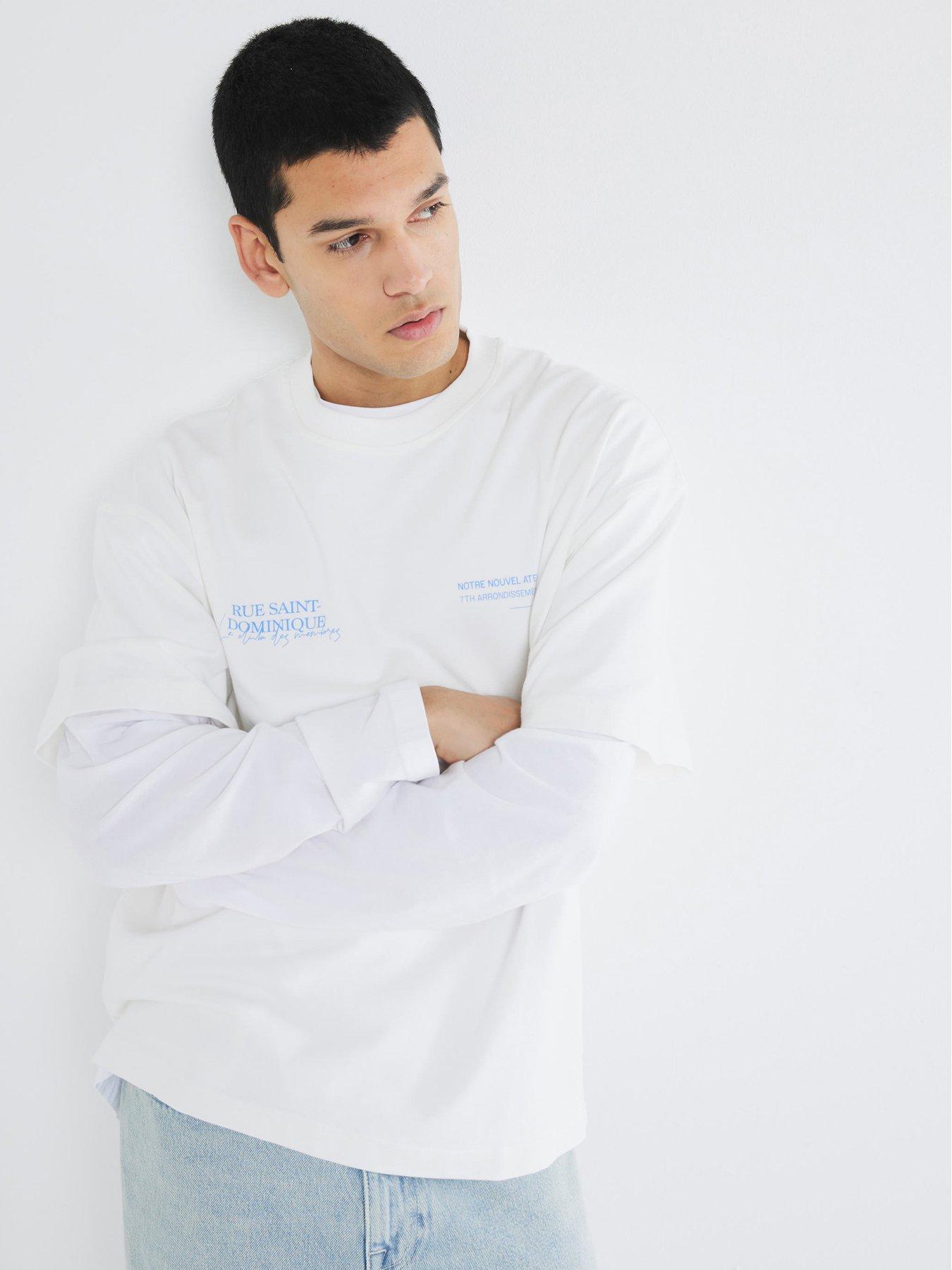 undefined River Island Os Rue Saint Wordy T-Shirt