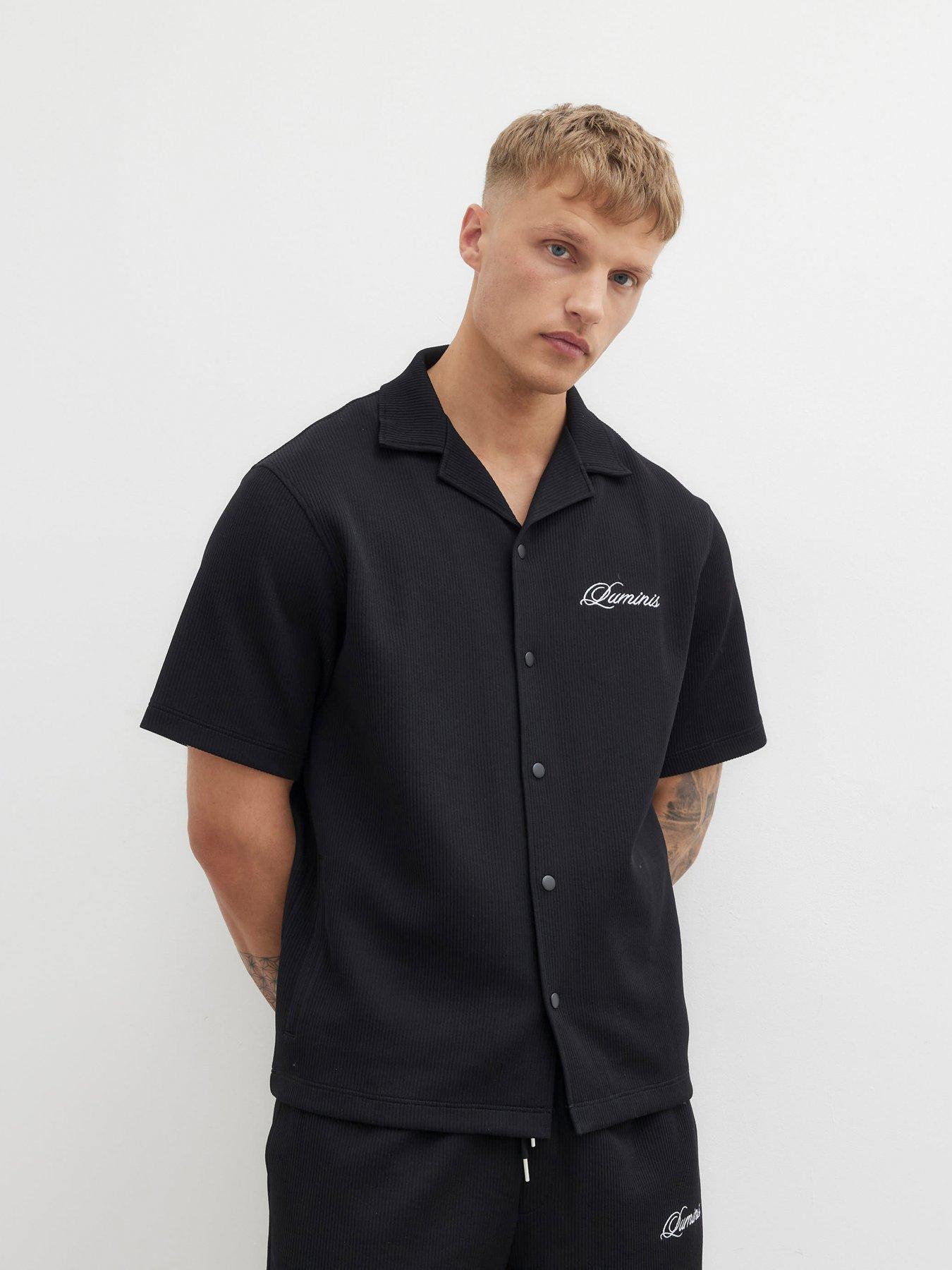 Image 4 of 4 of River Island Regular Fit Luminis Quilted Shirt - Black