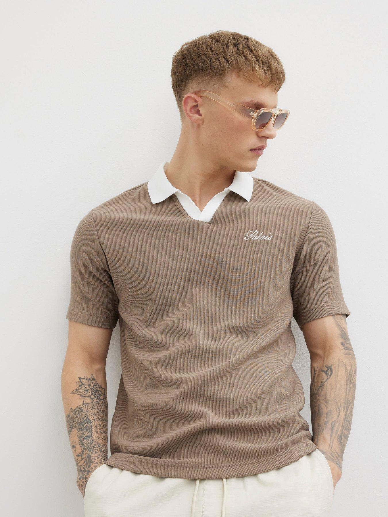 undefined Ottoman Contrast Collar Polo Shirt - Brown