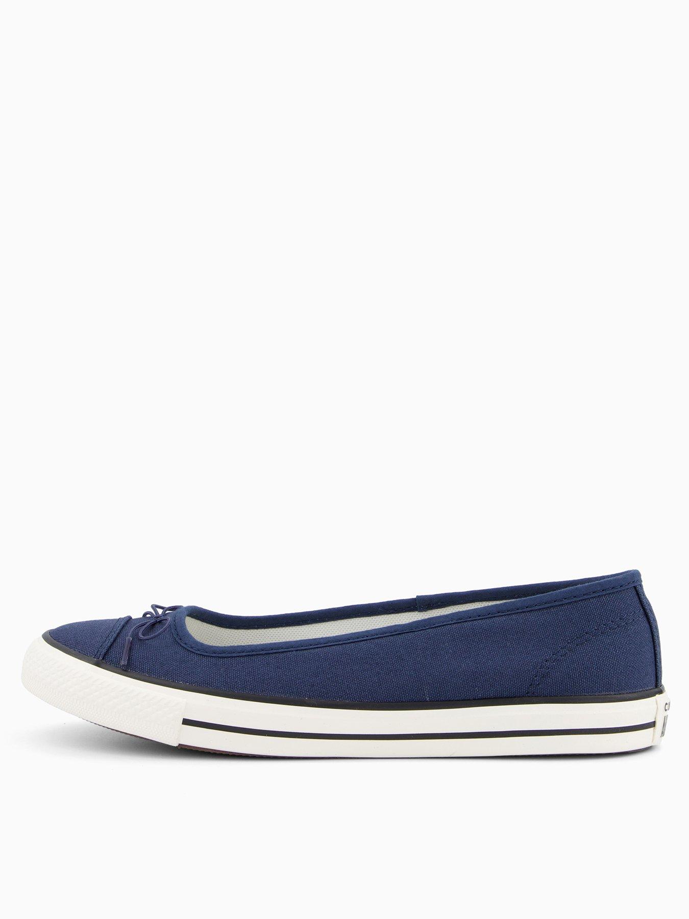 undefined Girls Dainty Ballerina Slip-Ons - Navy