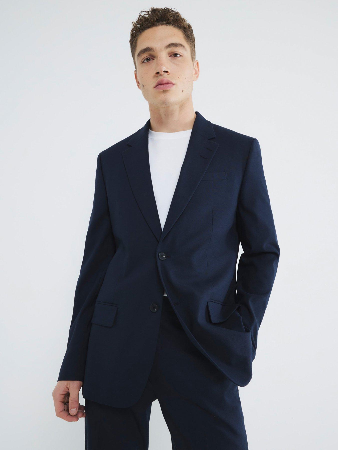 undefined Tailored Kez Suit Jacket - Navy
