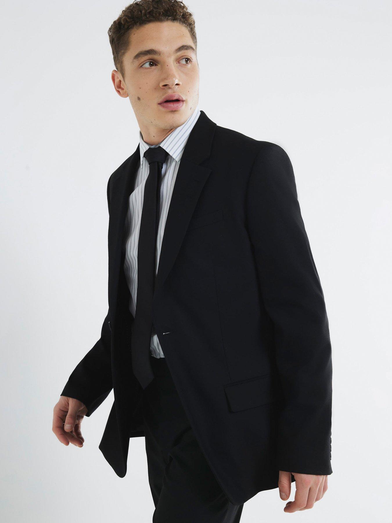River Island: Tailored Kez Suit Jacket - Black