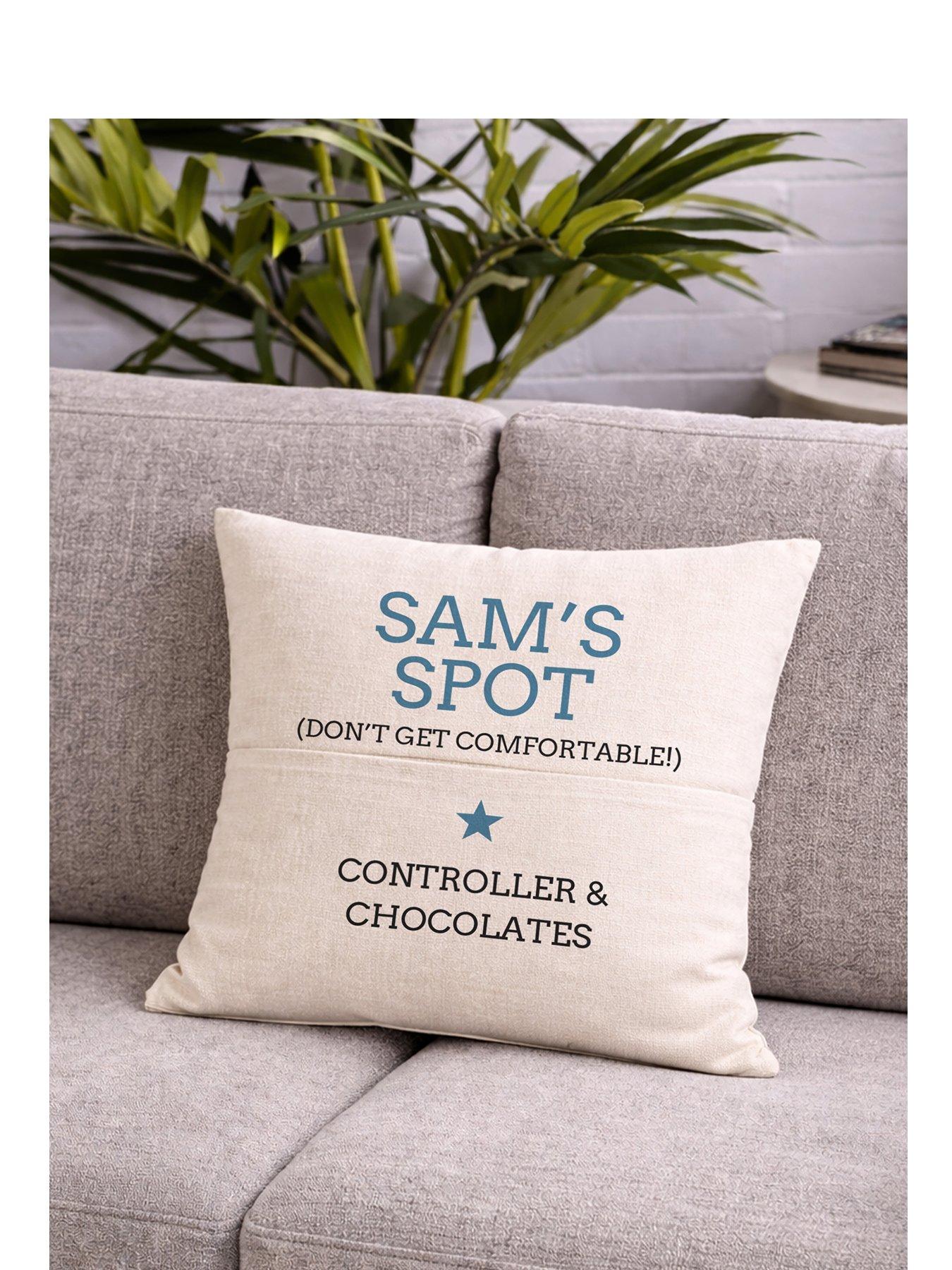 Love Abode Personalised Coloured Spot Pocket Cushion