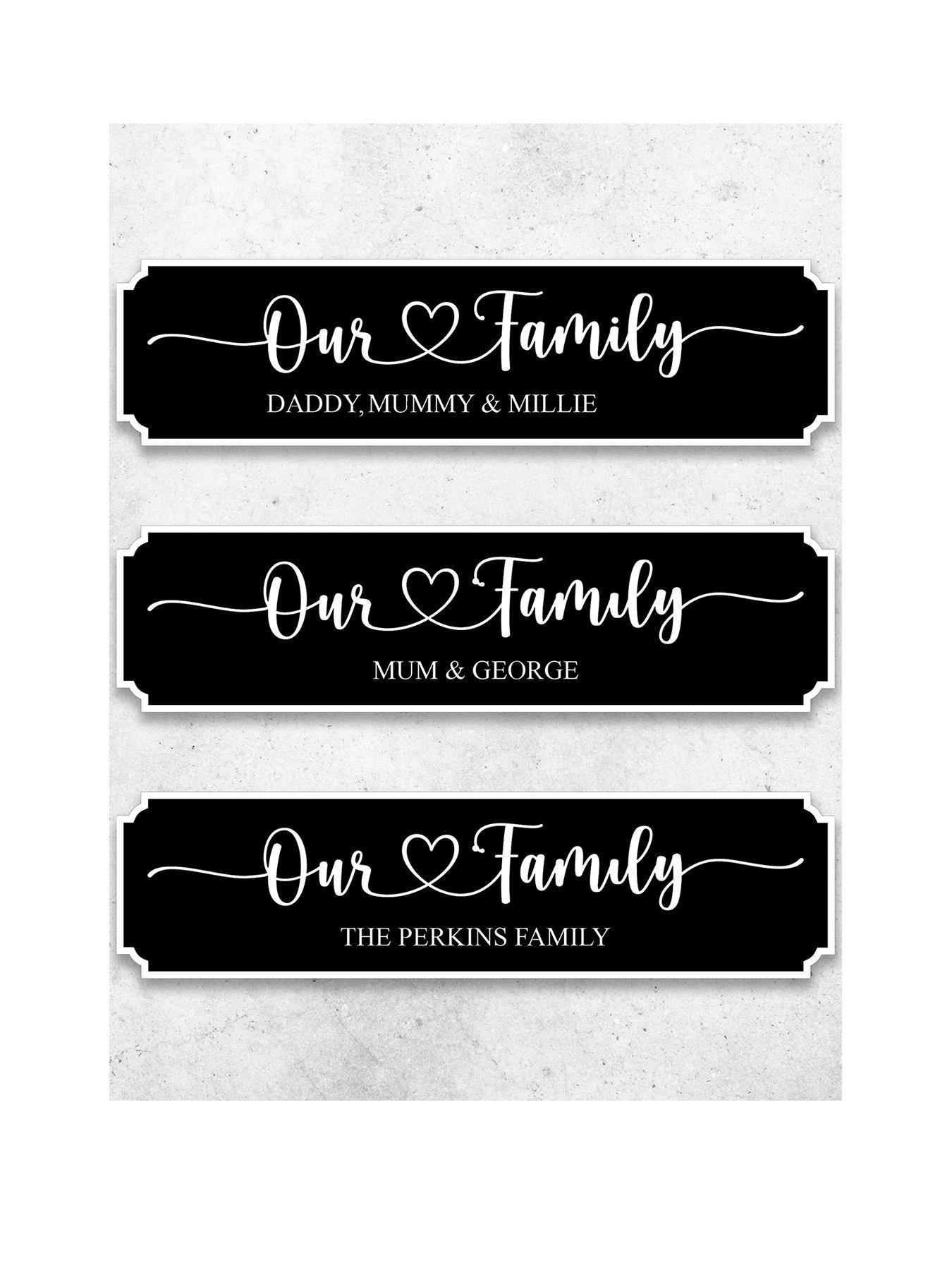 undefined Personalised "Our Family" Sign