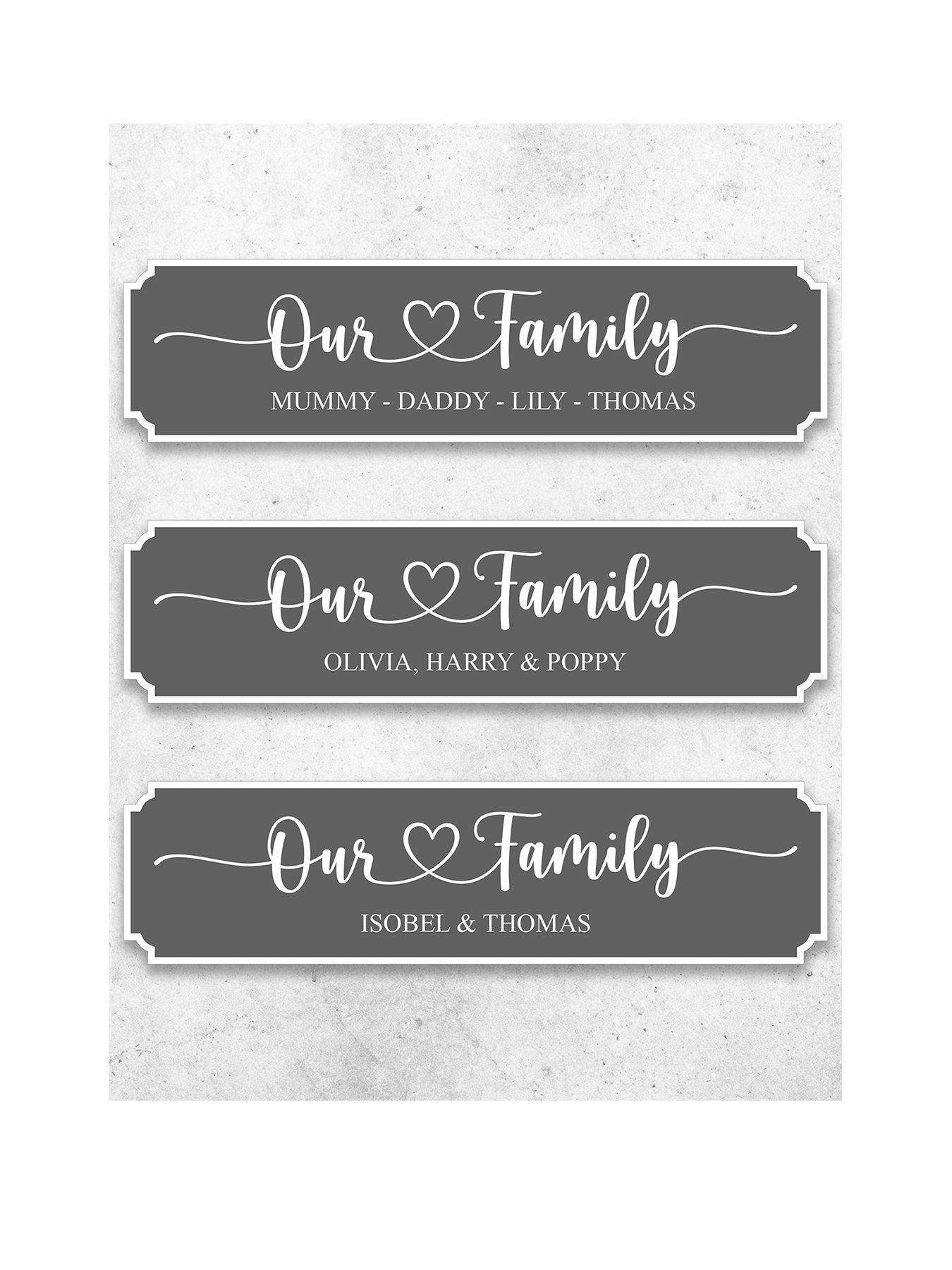 undefined Personalised "Our Family" Sign