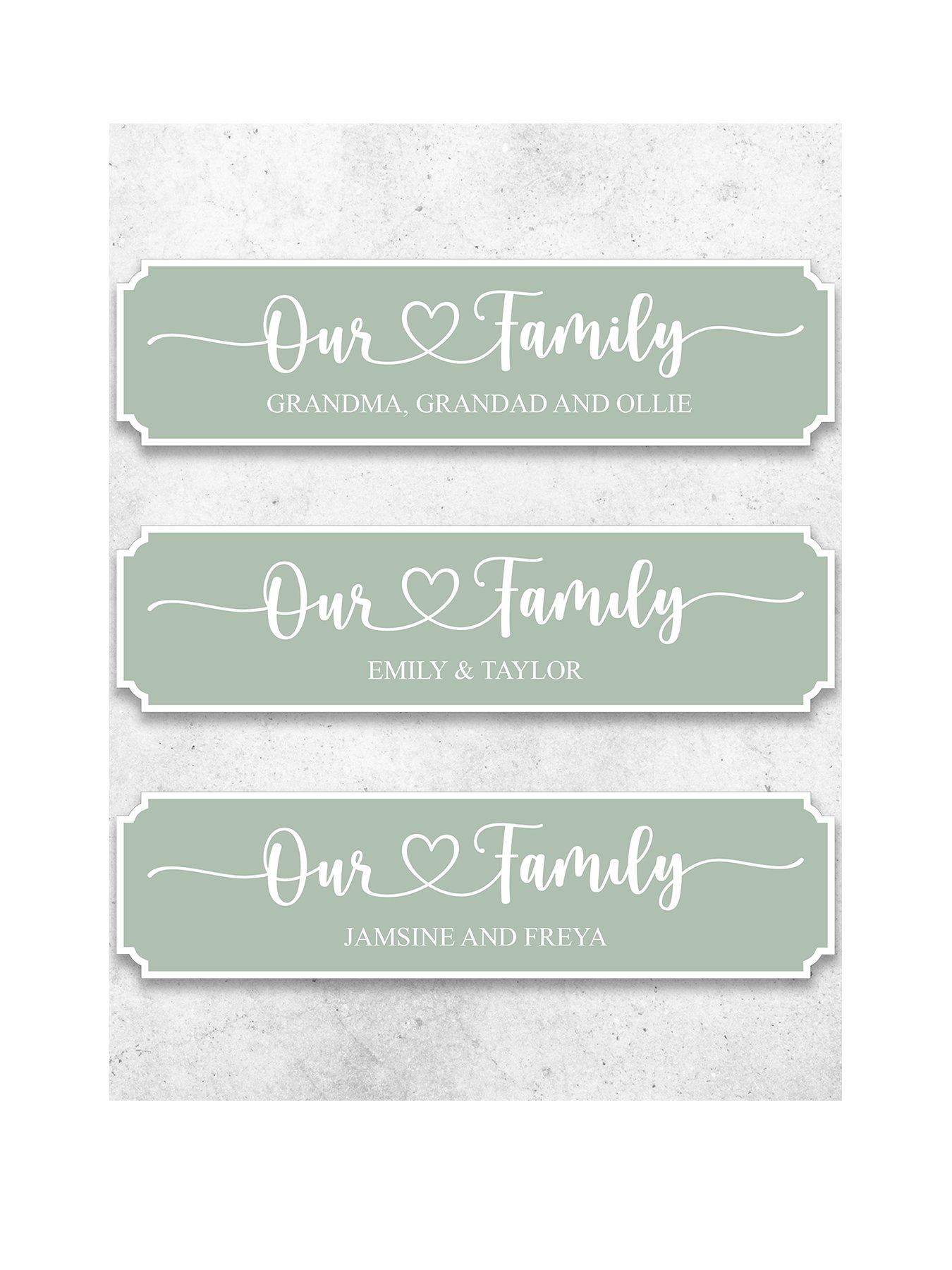 undefined Personalised "Our Family" Sign