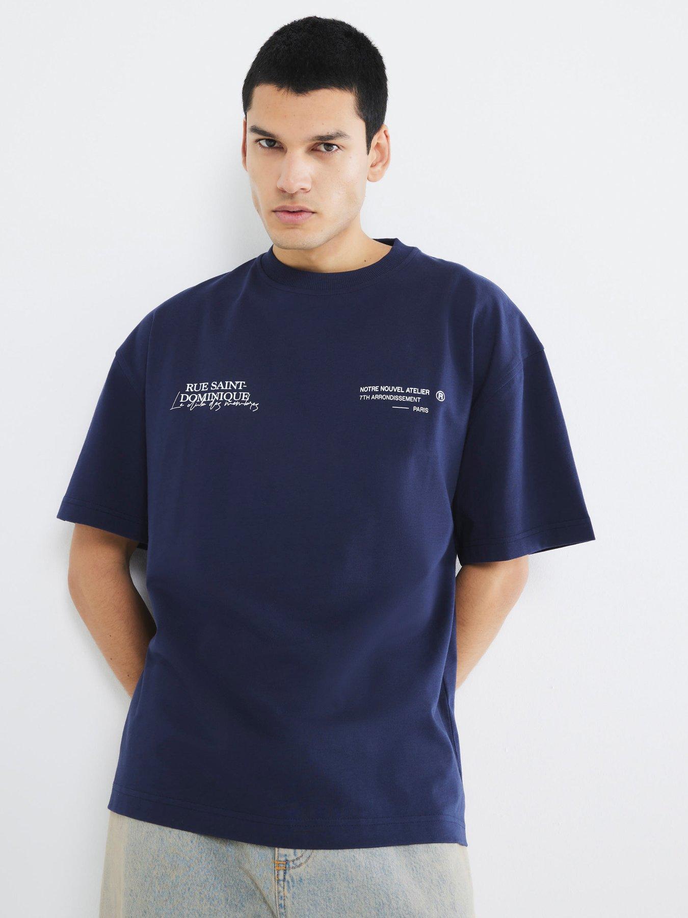 undefined River Island Os Rue Saint Wordy T-Shirt