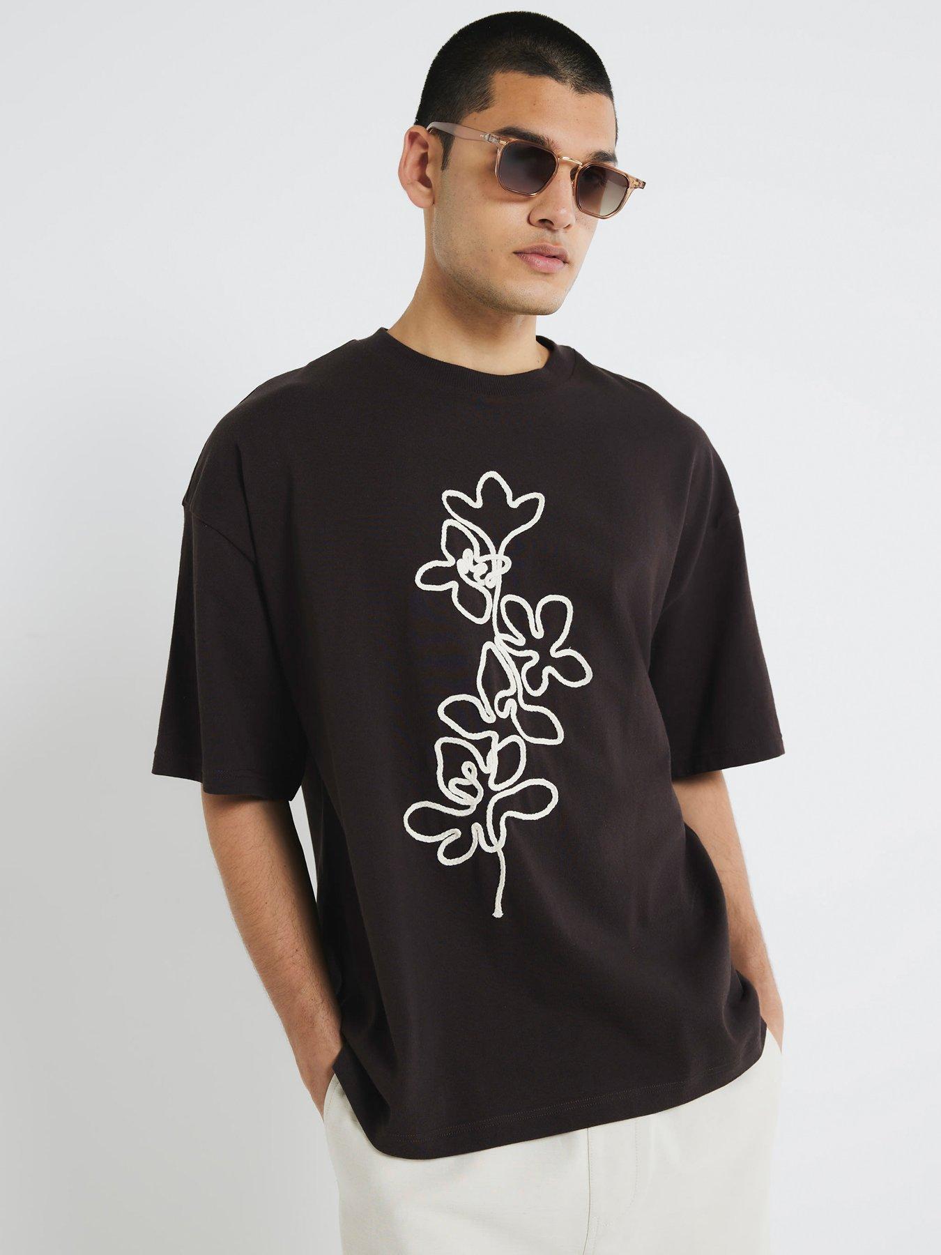 undefined Floral Embroidery T-Shirt
