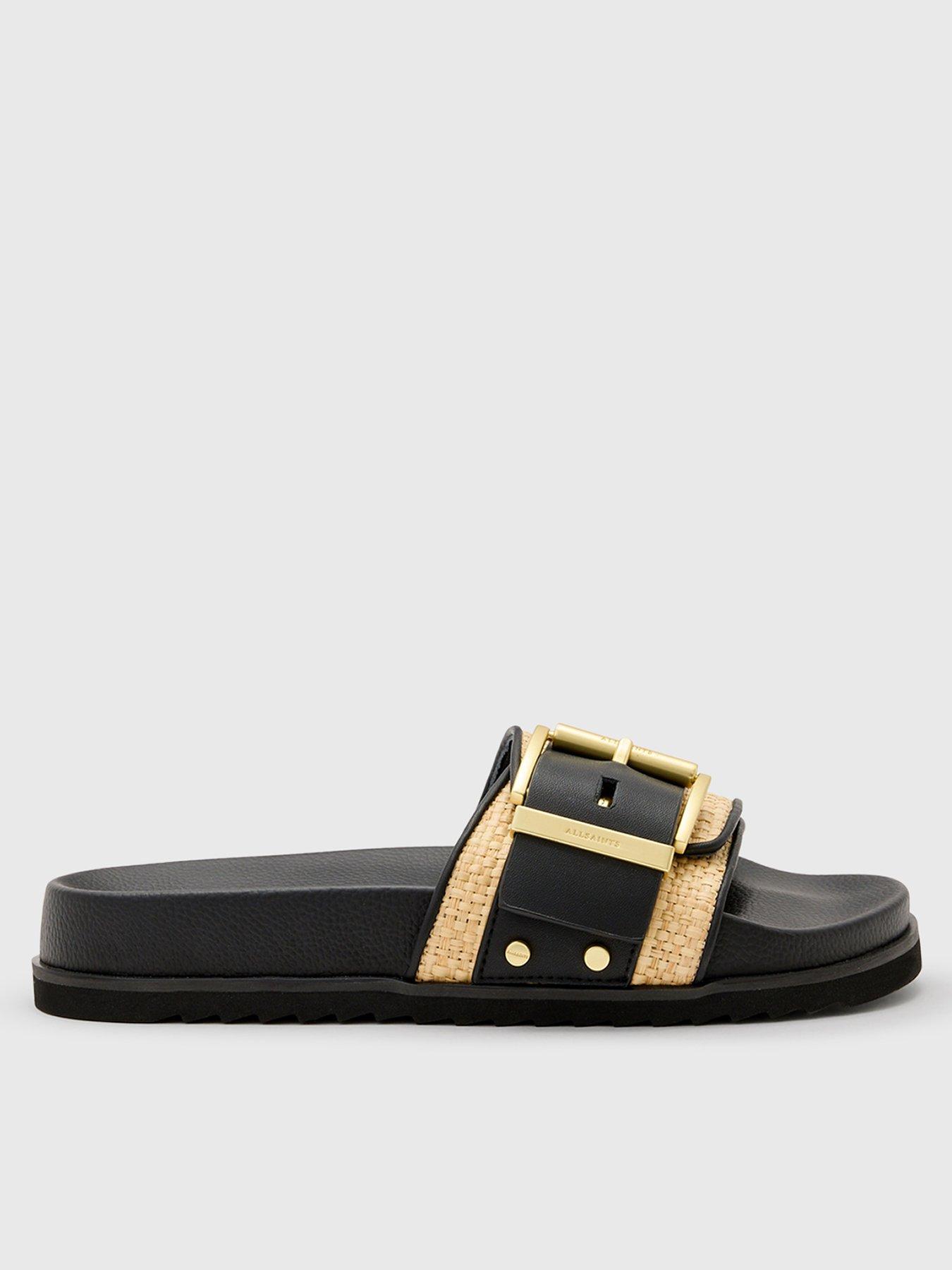 undefined Ellie Raffia Slider - Light Brown