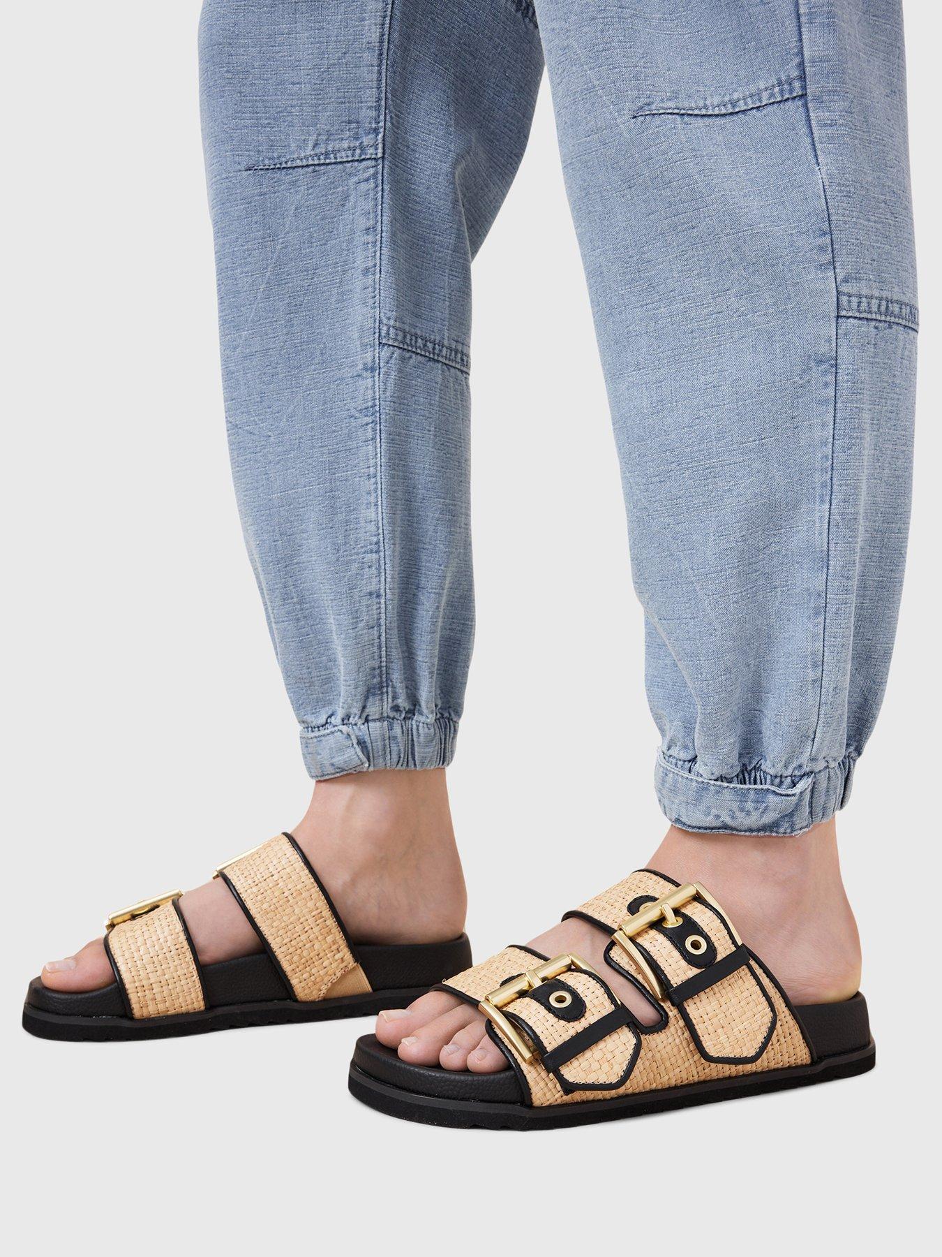 Image 5 of 6 of AllSaints Sian Raffia Sandal