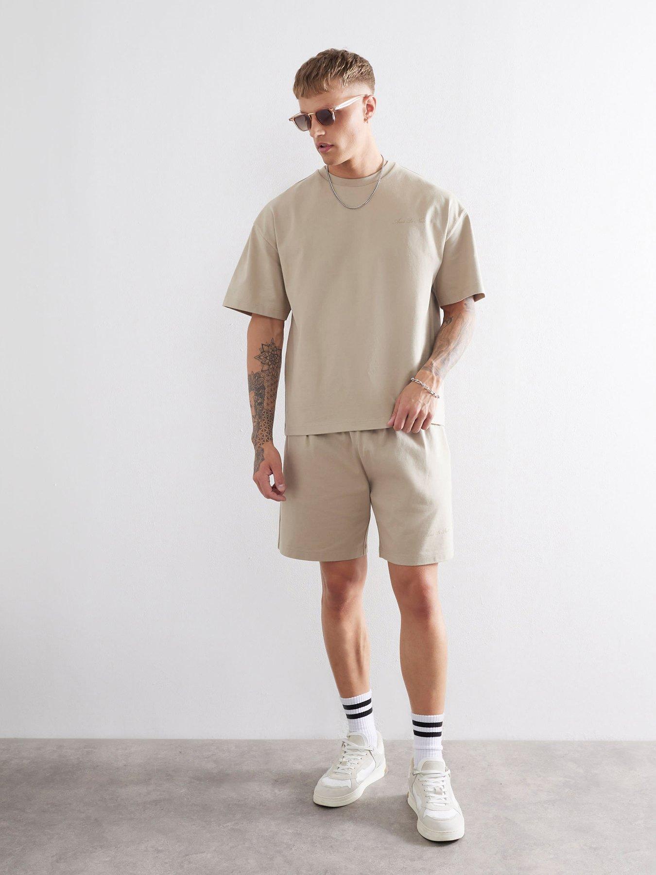 undefined River Island Boxy Fit T-Shirt and Shorts Set