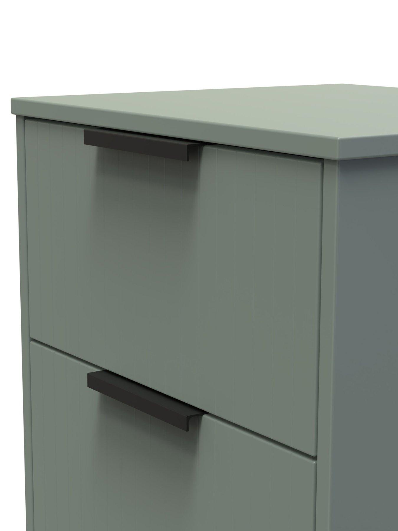Image 4 of 6 of SWIFT Nevada Ready Assembled&nbsp;3 Drawer Bedside Chest - Green