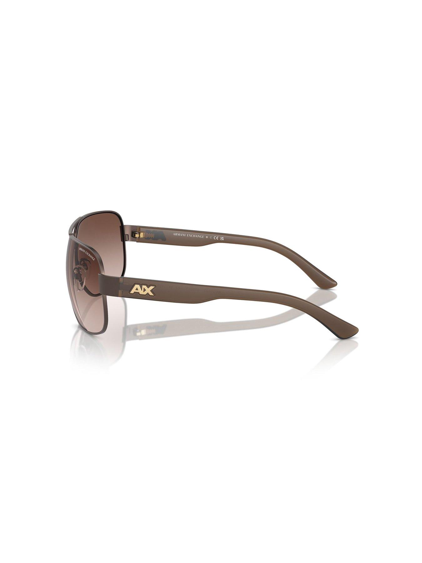 Image 2 of 4 of Armani Exchange 0Ax2012S Pilot Sunglasses- Brown