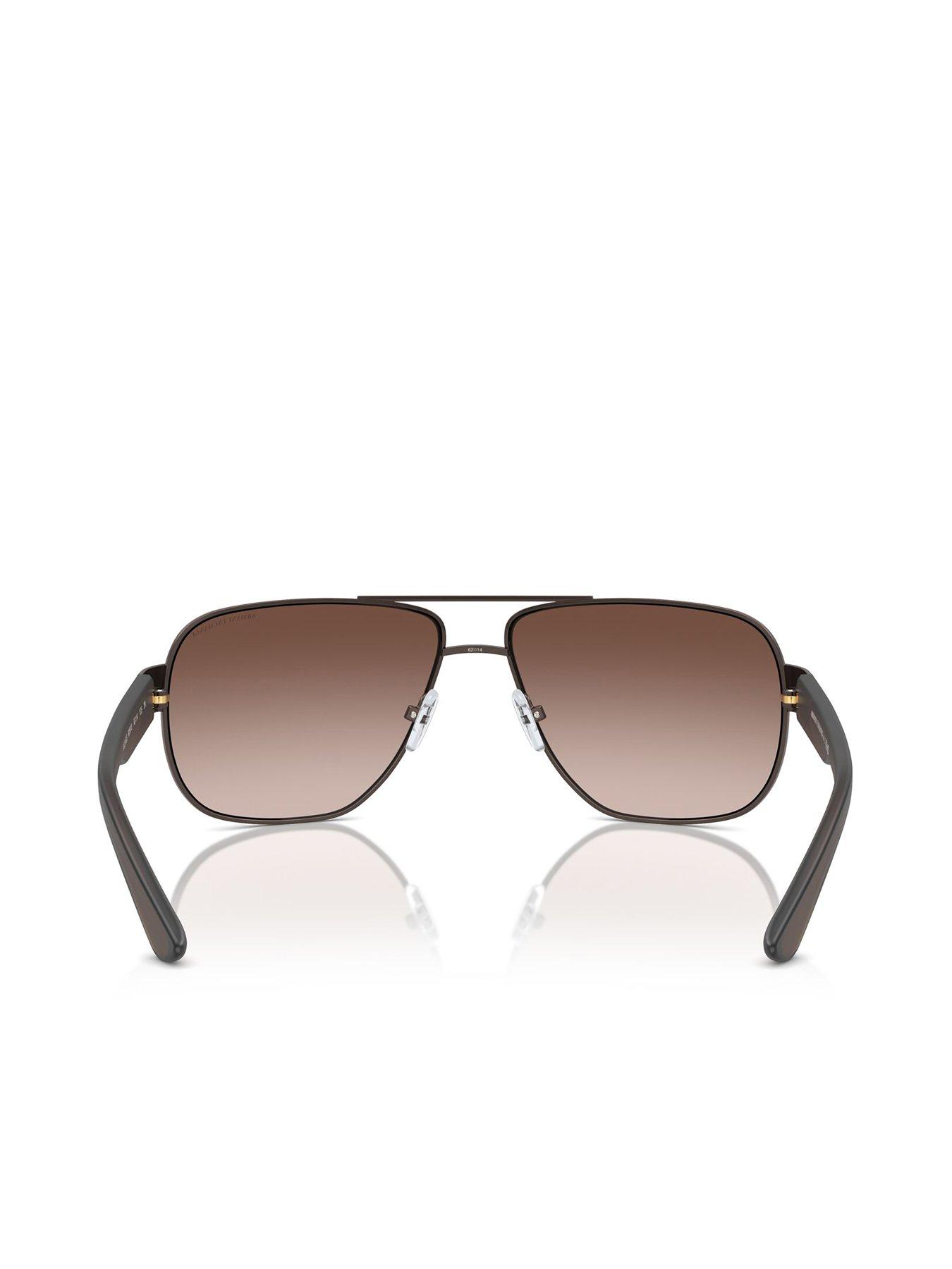 Image 4 of 4 of Armani Exchange 0Ax2012S Pilot Sunglasses- Brown