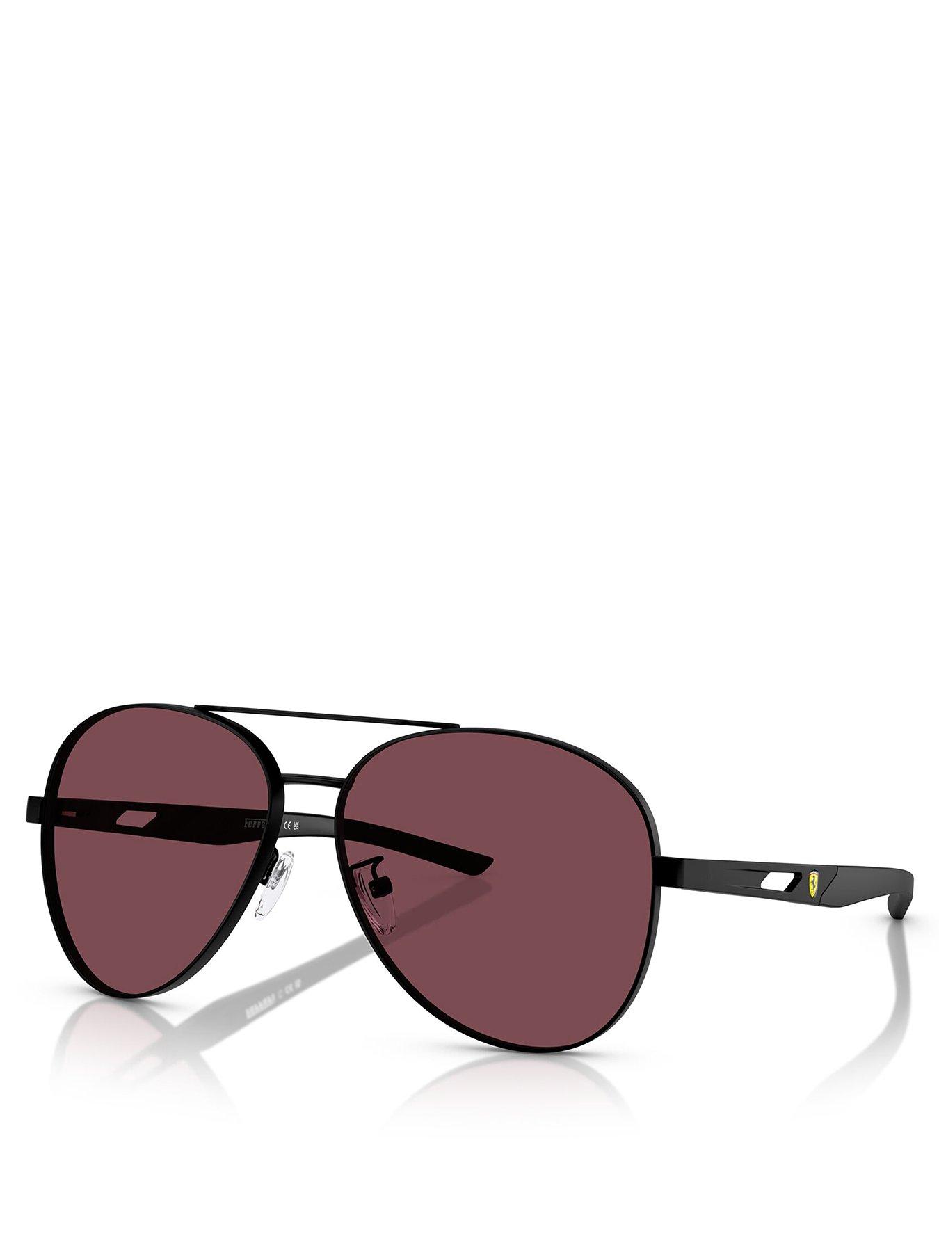 undefined Ferrari Scuderia 0Fz5002D Pilot Sunglasses- Black