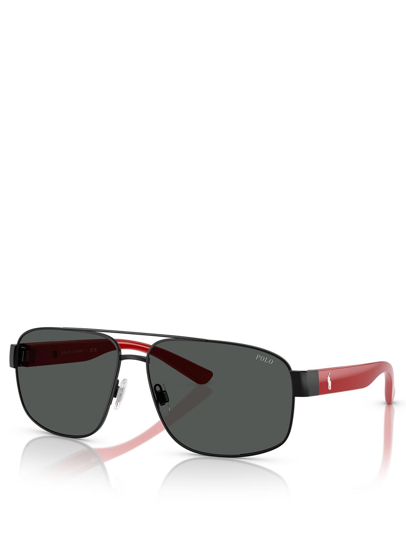 undefined 0ph3156 Pilot Sunglasses-black/red