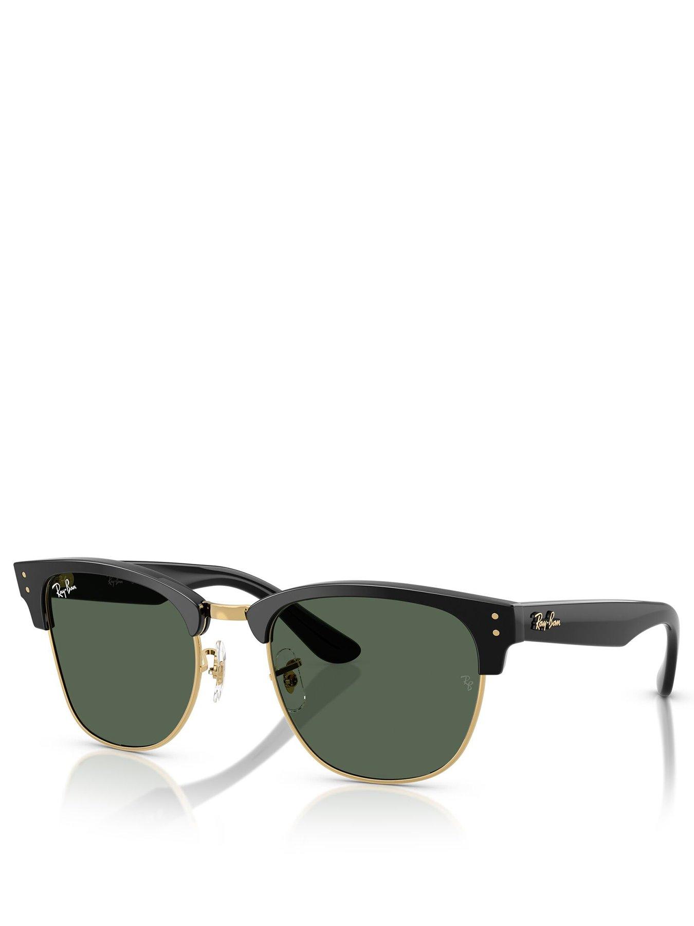 Ray-Ban Sunglasses Clubmaster Reverse - Black Frame Green Lenses 54-21, RBR0504S - Image 7