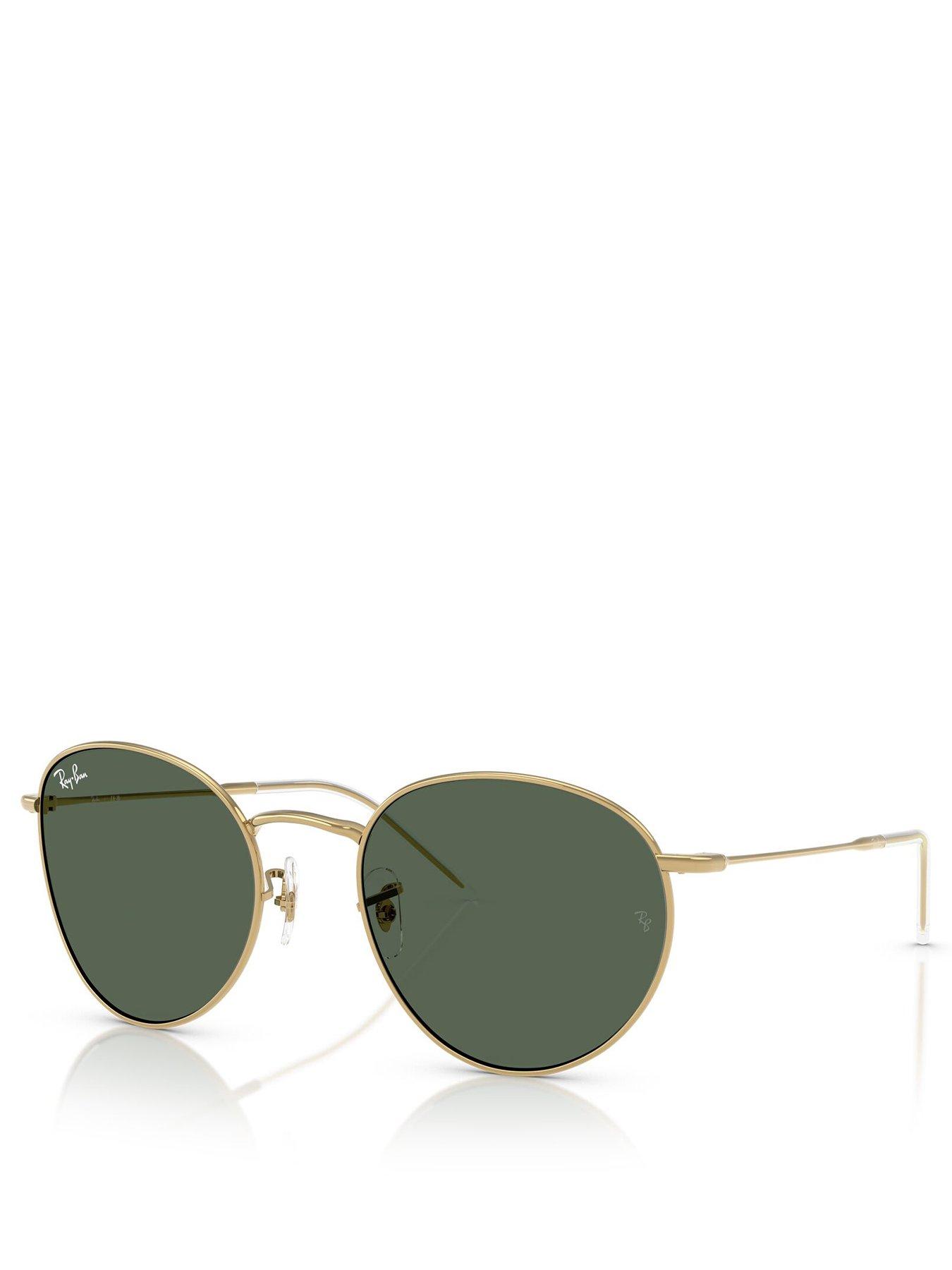 Image 1 of 4 of Ray-Ban Round Reverse Phantos Sunglasses-gold