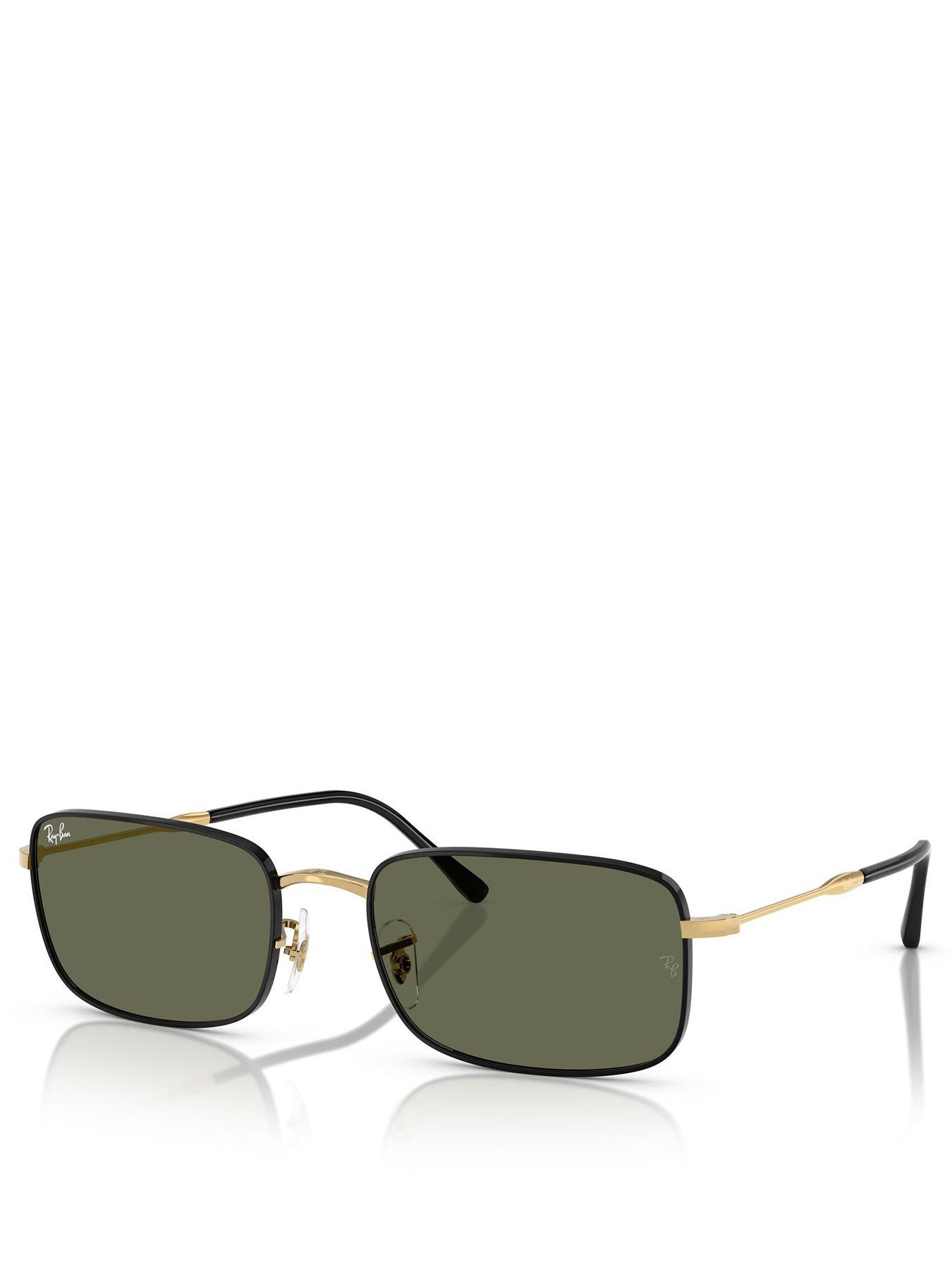 undefined 0rb3746 Rectangle Sunglasses-black/gold
