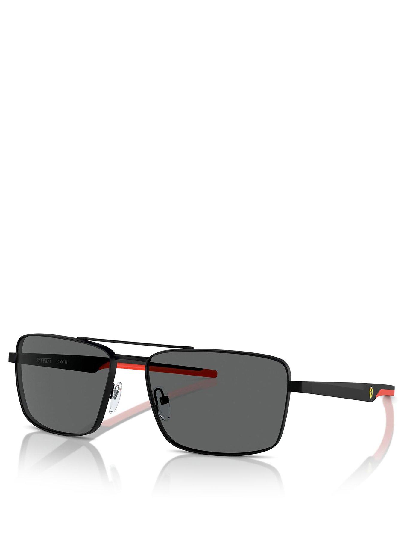undefined Ferrari Scuderia 0Fz5001 Rectangle Sunglasses- Black/Red