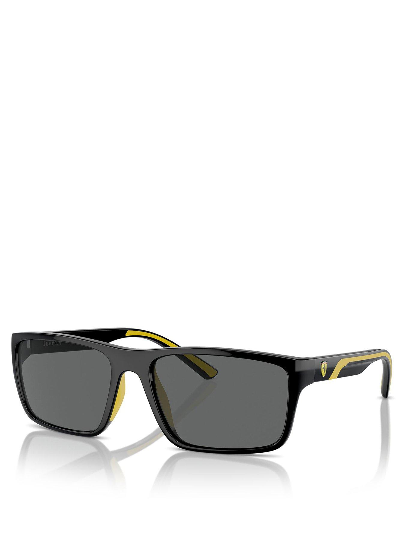 undefined Ferrari Scuderia 0fz6003u Rectangle Sunglasses-black/yellow