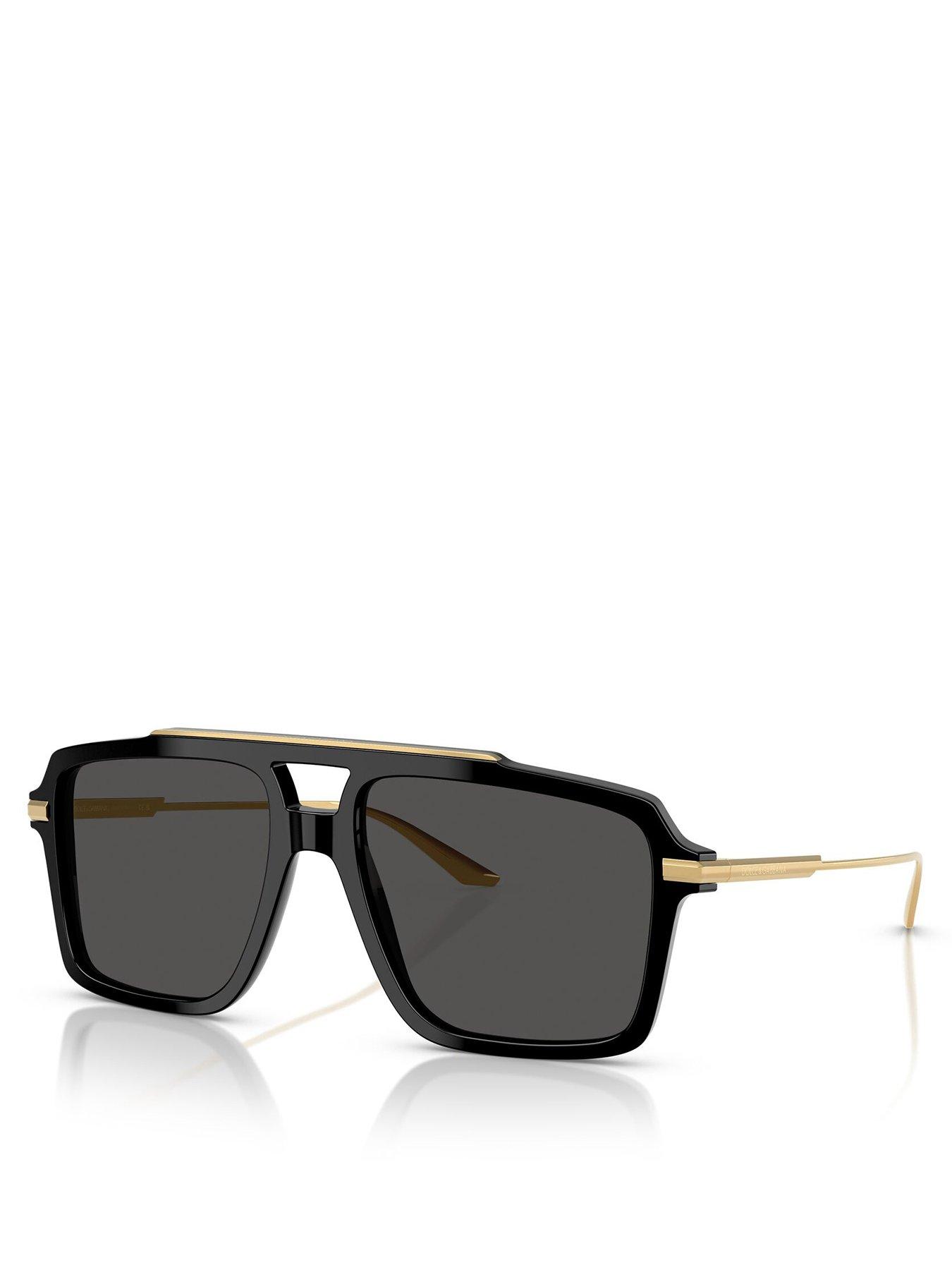 Dolce & Gabbana Pilot Sunglasses - Black/Gold