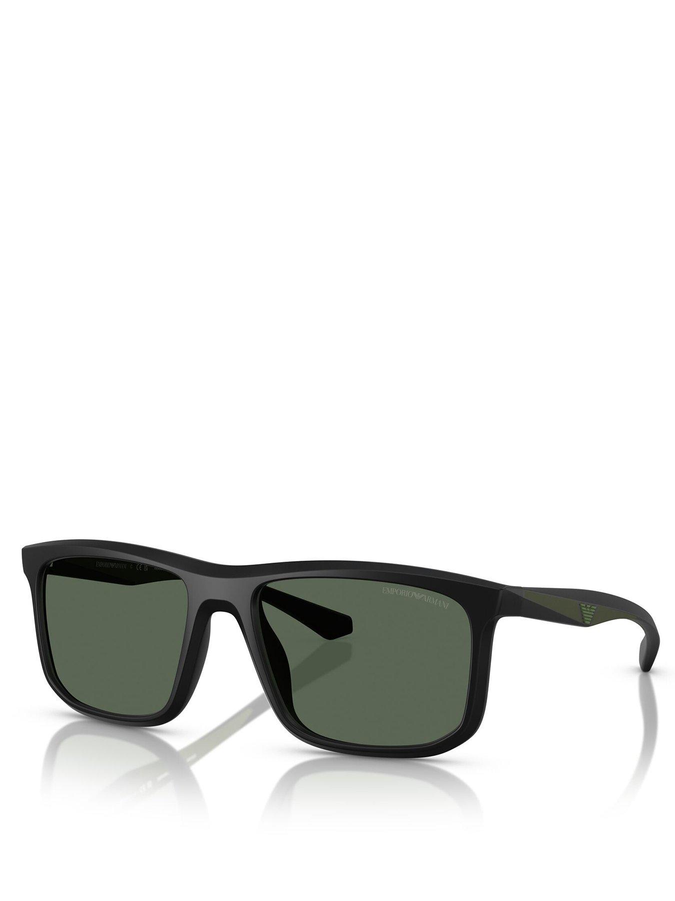 Emporio Armani Square Sunglasses- Black