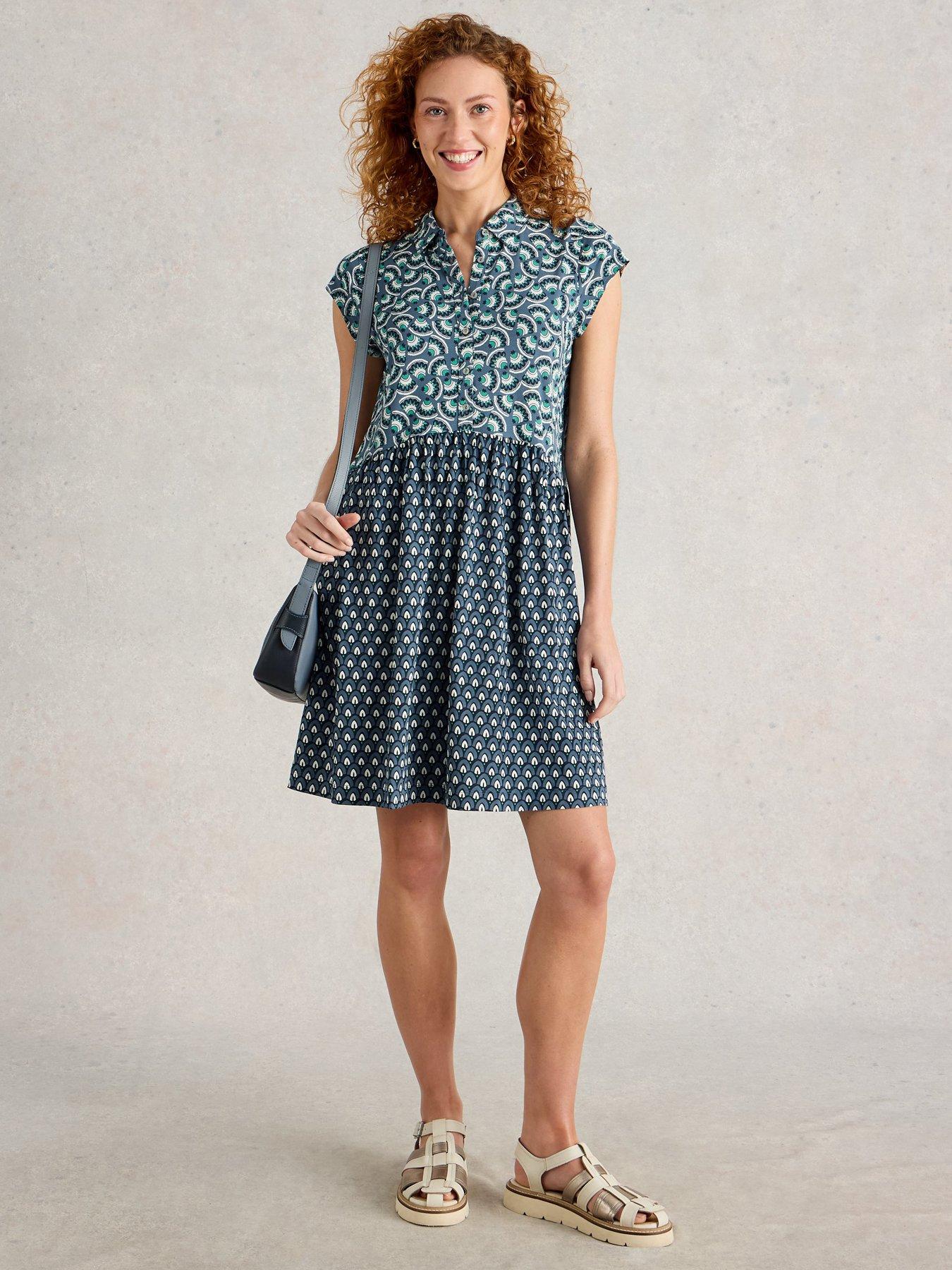 Image 1 of 6 of White Stuff Everly Jersey Shirt Dress