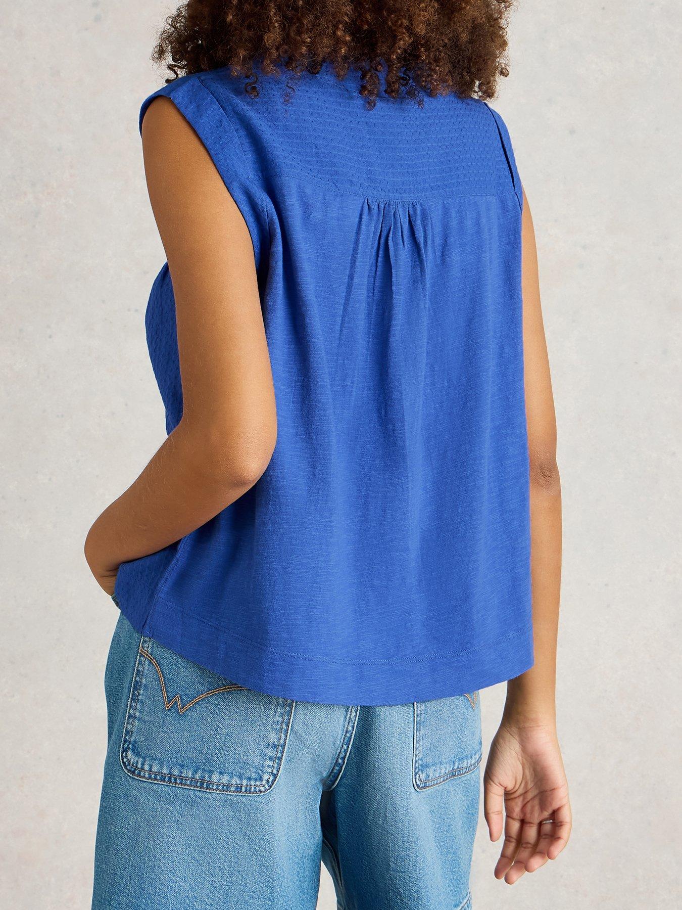 Image 2 of 6 of White Stuff Isla Mix Top - Blue