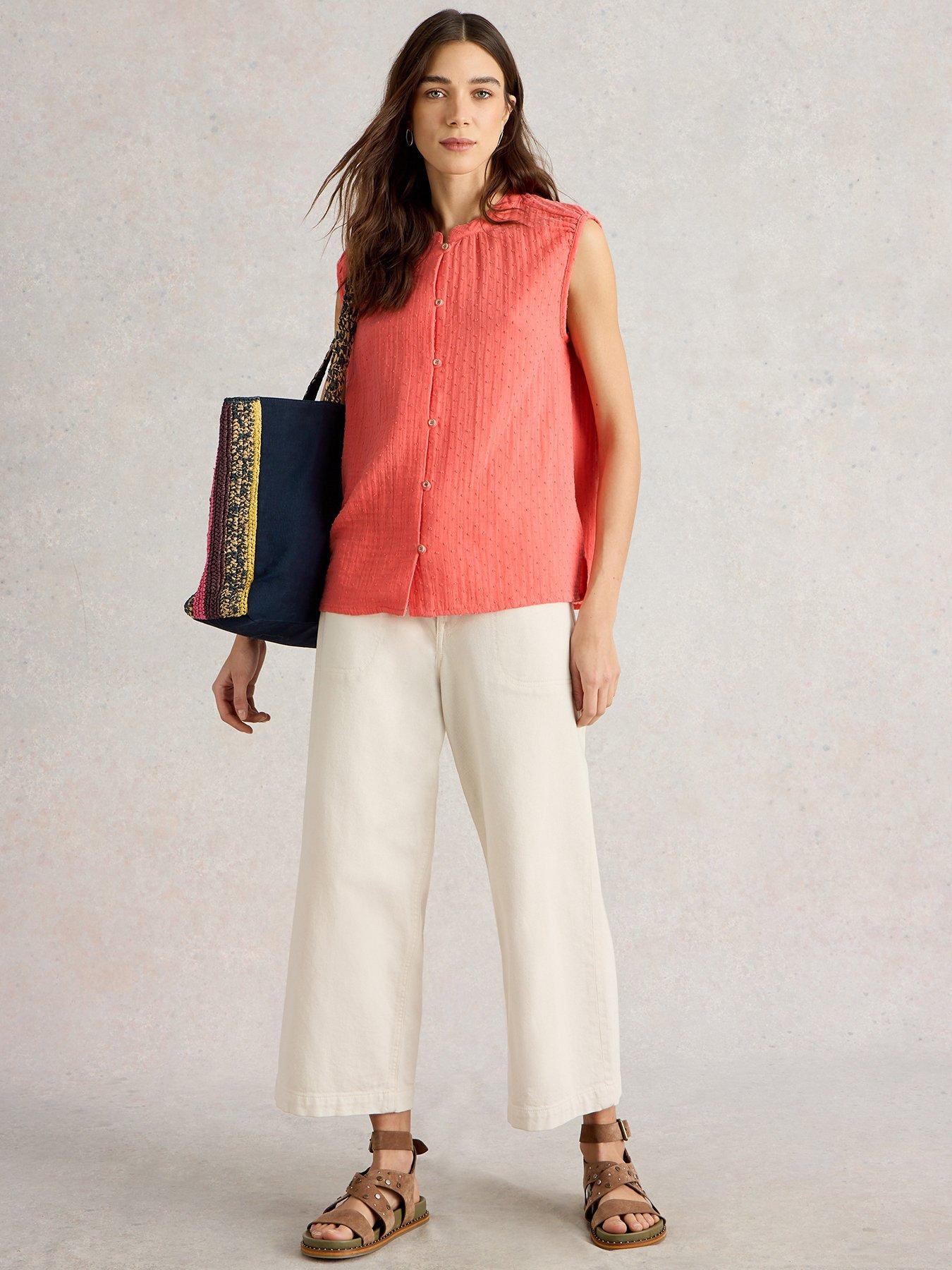 Image 3 of 6 of White Stuff Yasmin Double Cloth Vest - Pink