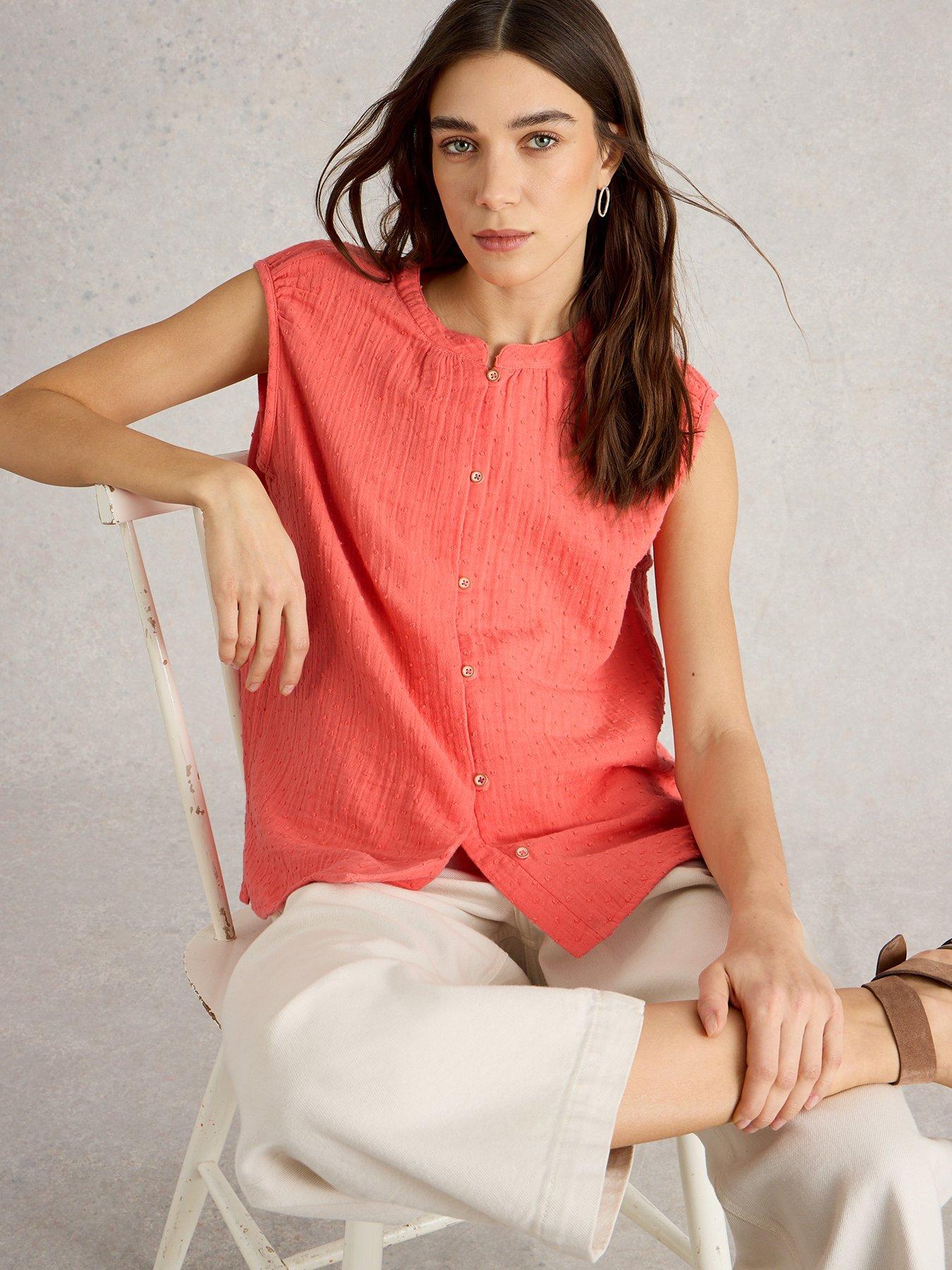 Image 4 of 6 of White Stuff Yasmin Double Cloth Vest - Pink