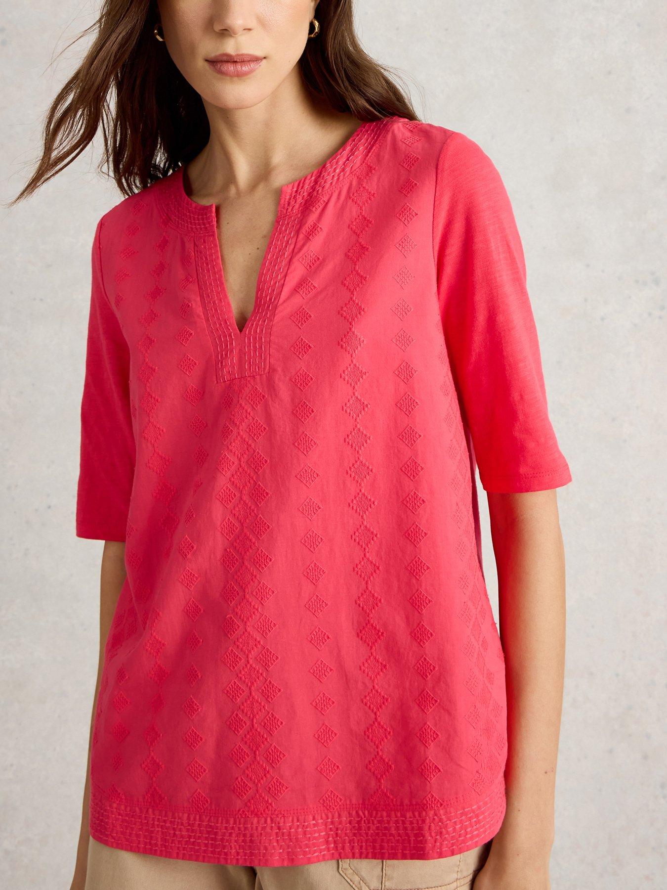 Image 1 of 6 of White Stuff Weaver Notch Neck Top