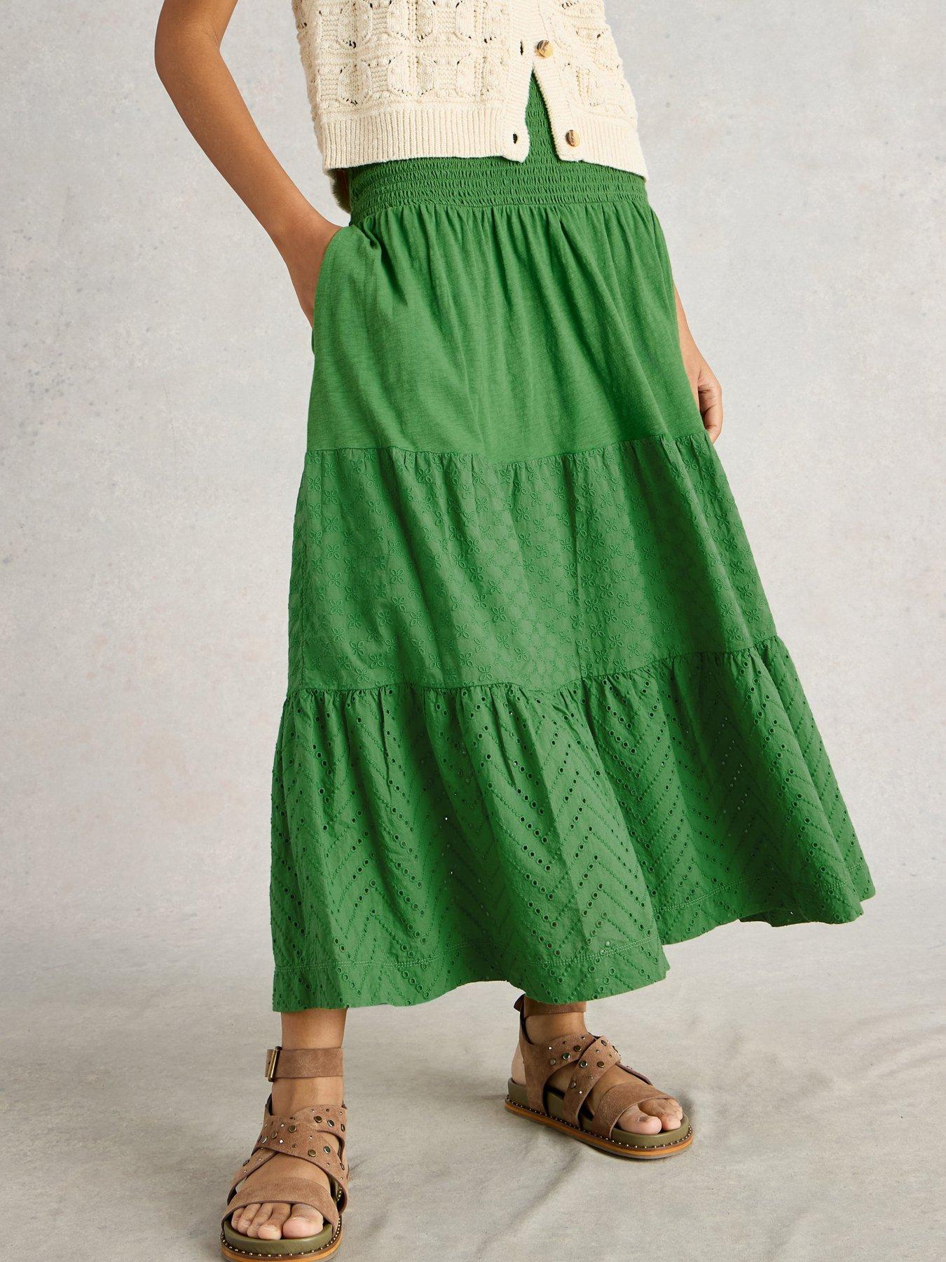 undefined Marissa Broderie Maxi Skirt