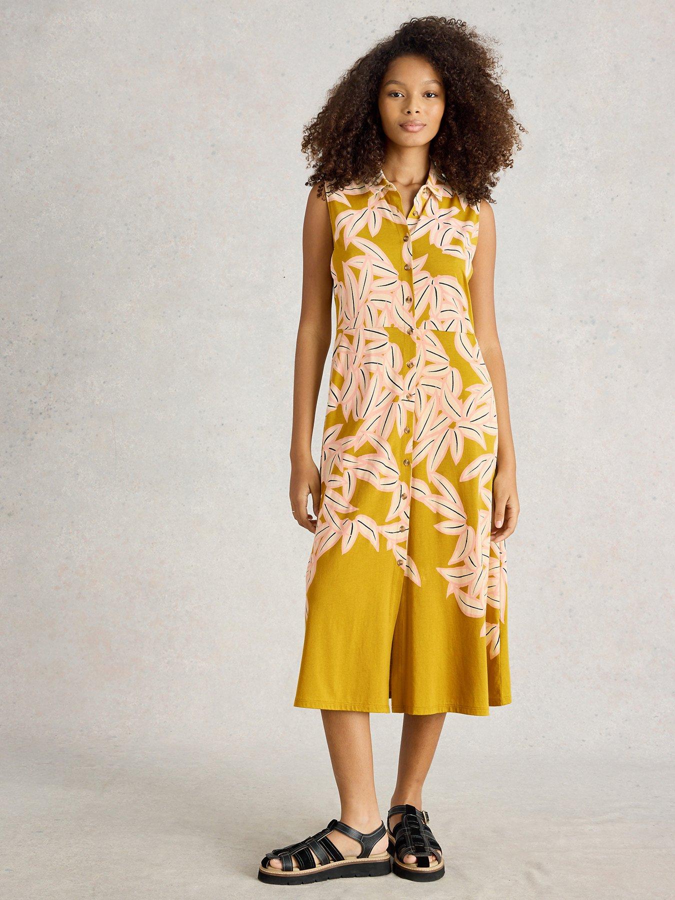 undefined Rua Jersey Shirt Dress - Yellow