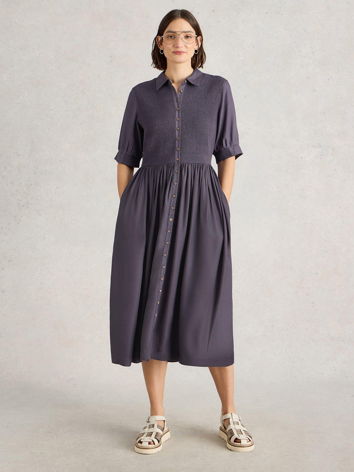 undefined Valeria Shirred Dress