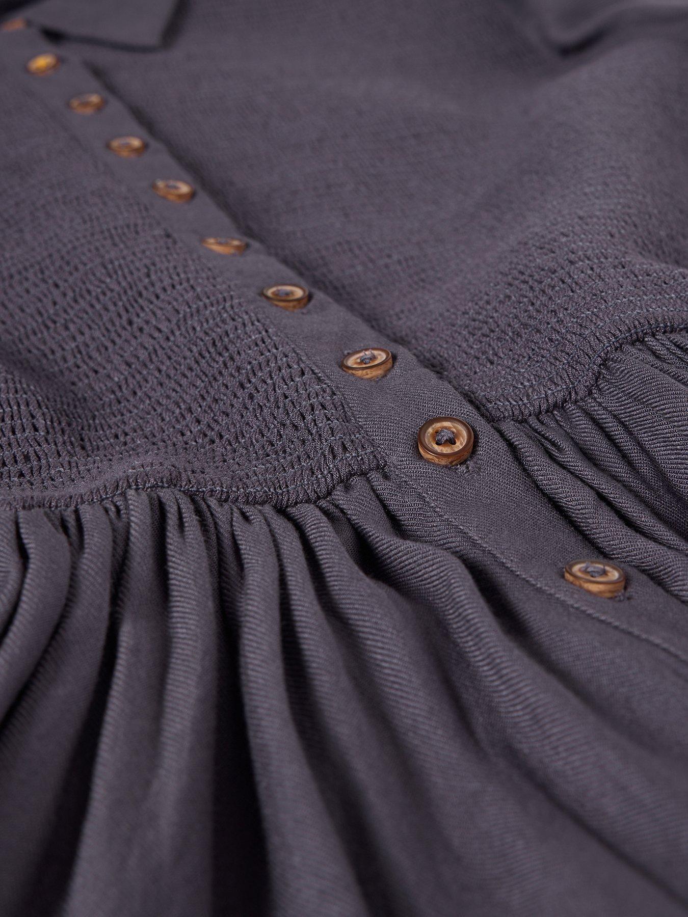 Image 6 of 6 of White Stuff Valeria Shirred Dress - Purple