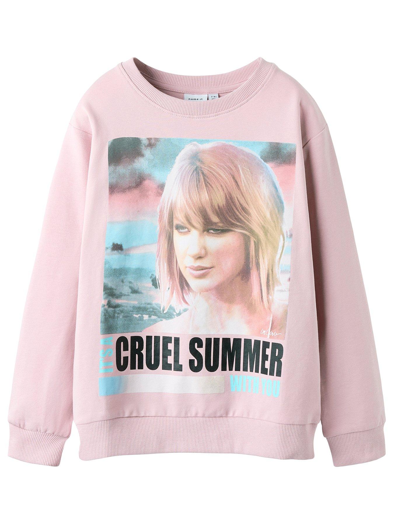 undefined Girls Taylor Swift Cruel Summer Sweat - Cameo Pink