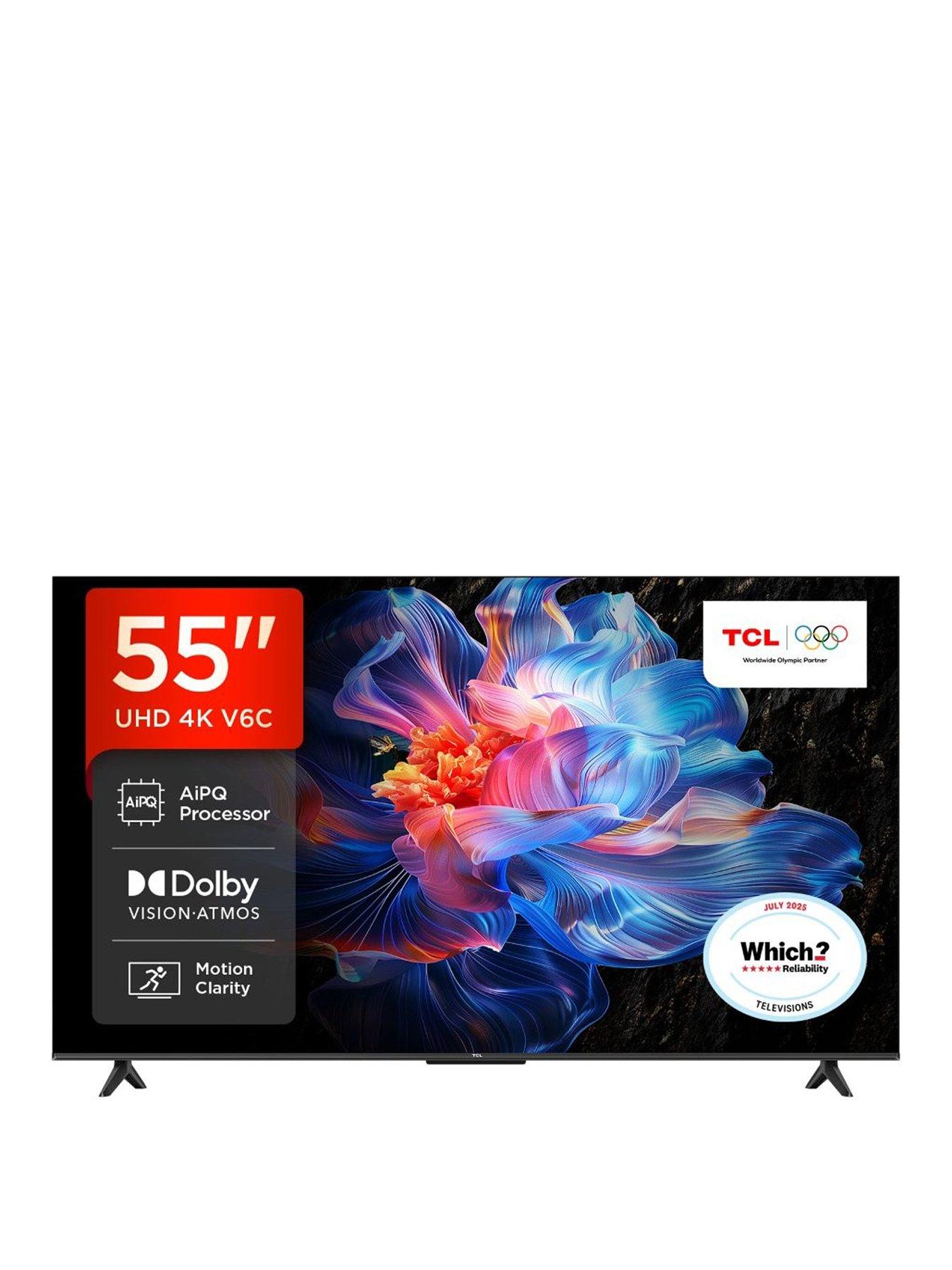 undefined 55V6C, Direct LED TV, 4K HDR TV, Smart TV Powered by Google TV