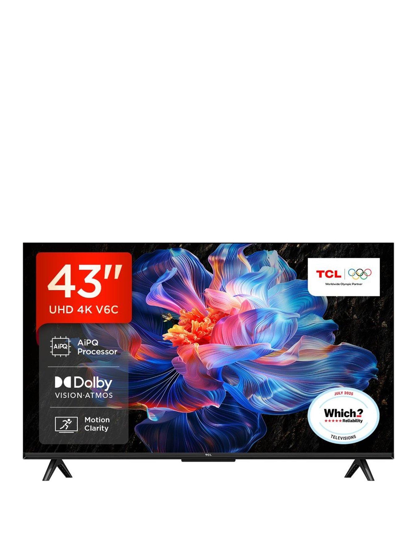 TCL 43V6C, Direct LED TV, 4K HDR TV, Smart TV Powered by Google TV