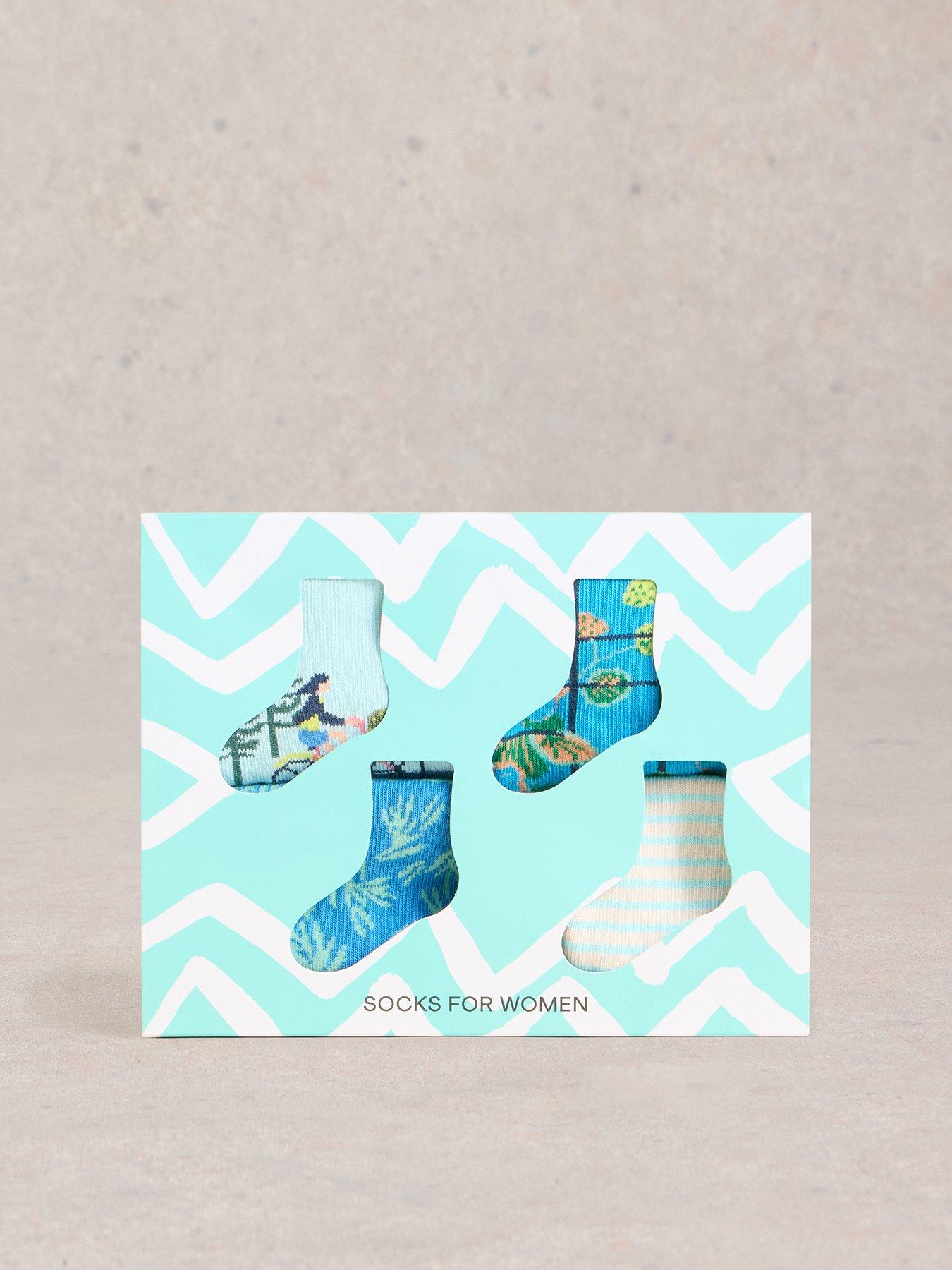 undefined 4pk Summer Days Ankle Socks