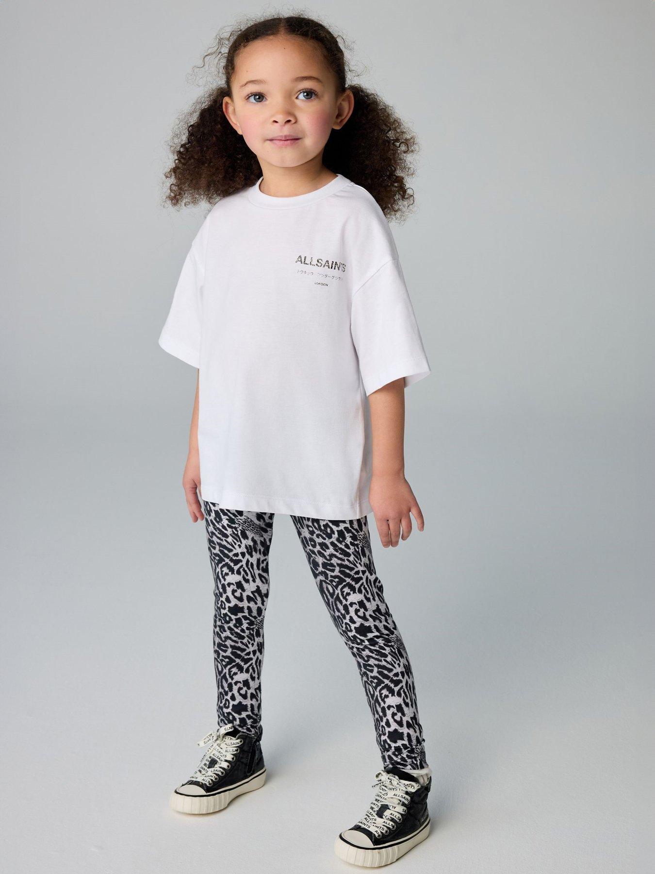undefined Girls T-Shirt And Leggings Set - Grey