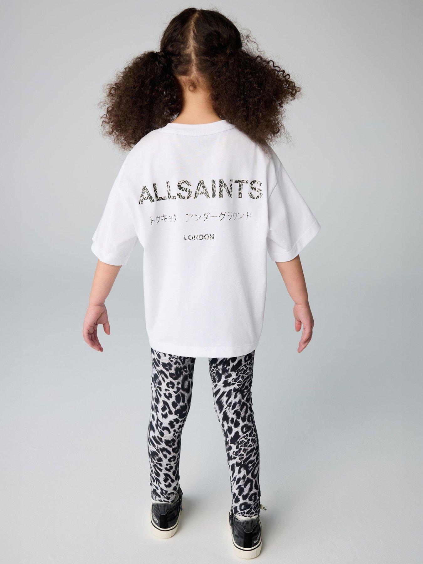 Image 2 of 6 of smALLSAINTS Girls T-Shirt And Leggings Set - Grey