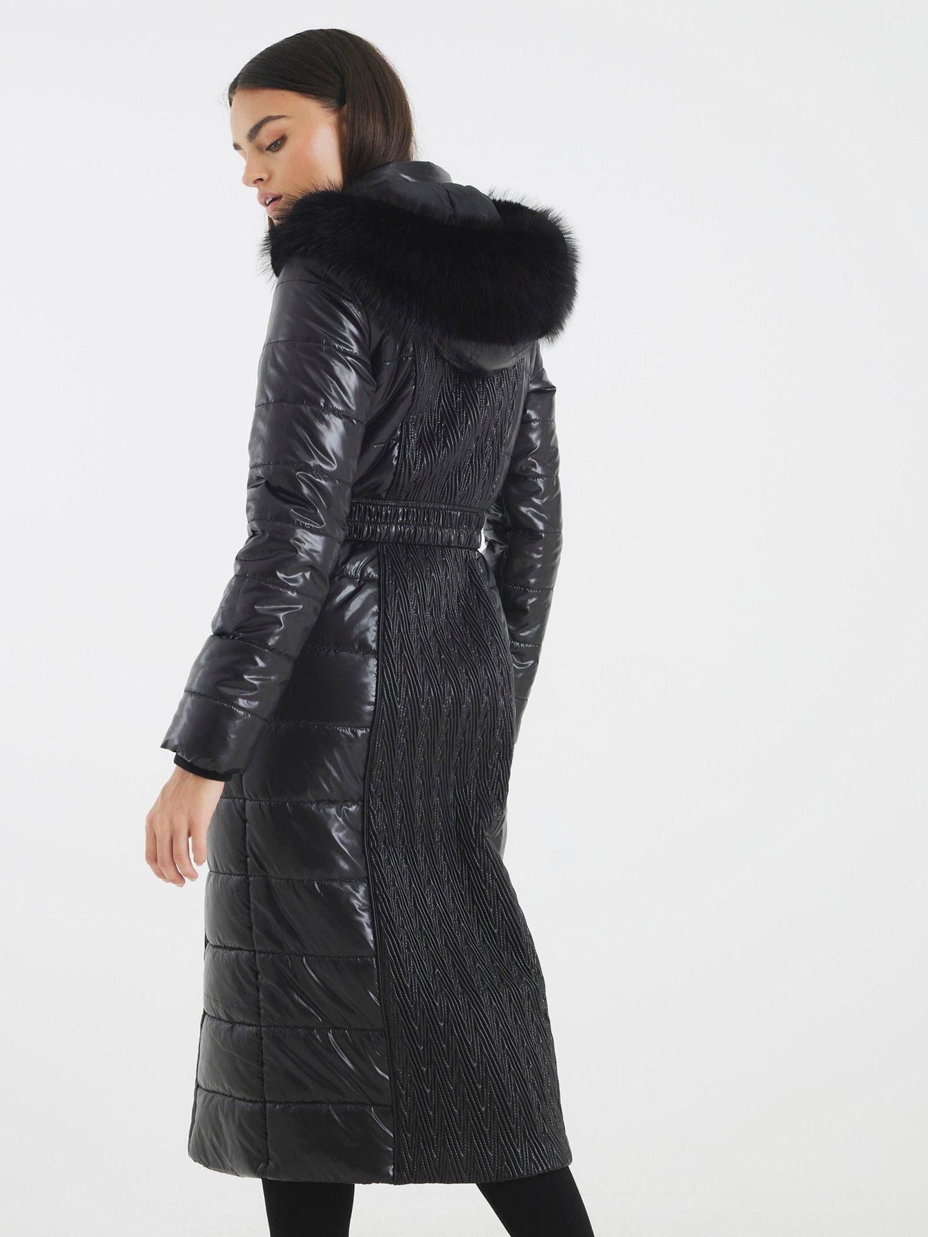 Image 2 of 4 of River Island Slim Padded Jacket - Black