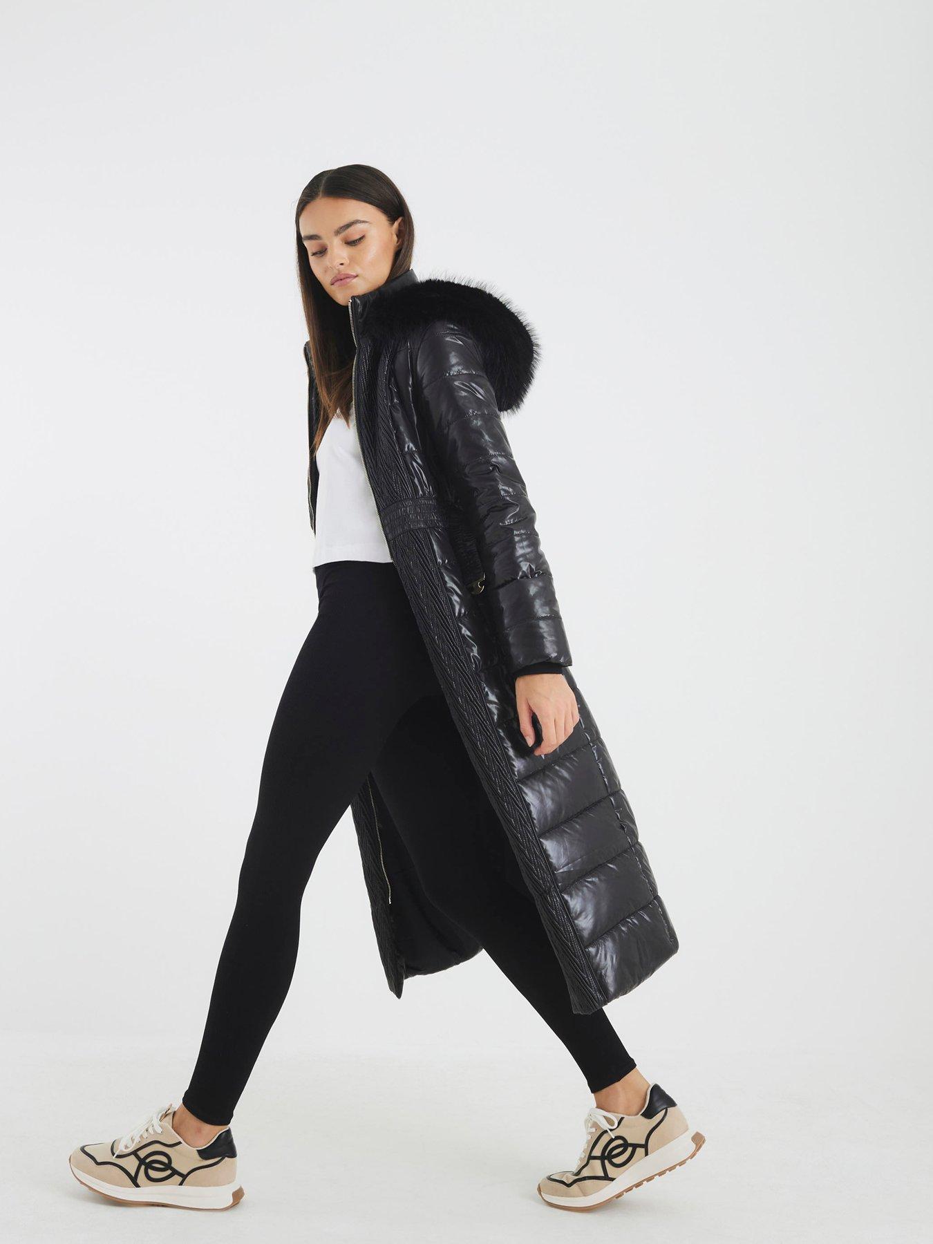 Image 3 of 4 of River Island Slim Padded Jacket - Black