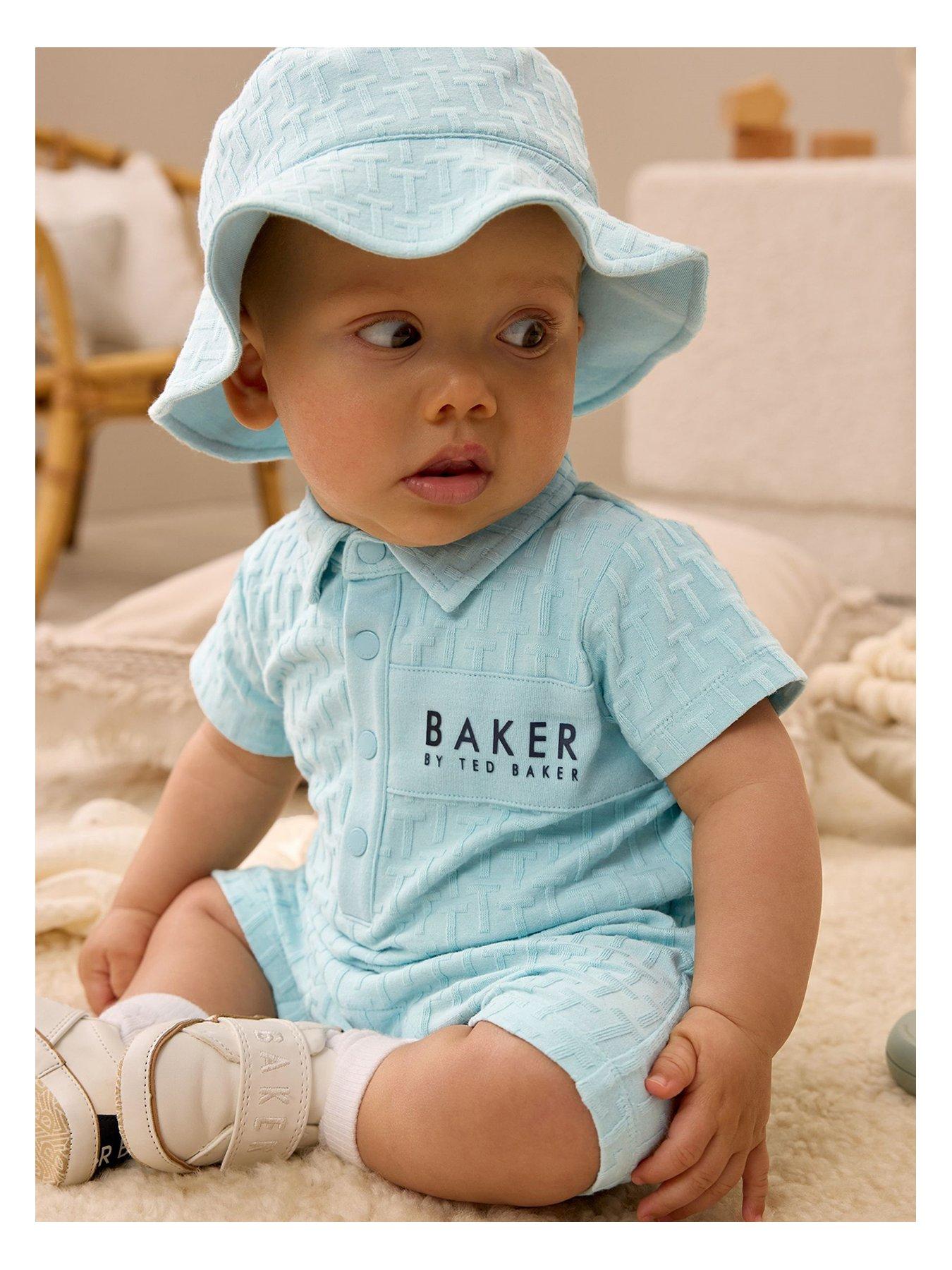 Ted Baker Baby Romper Hat Blue Very