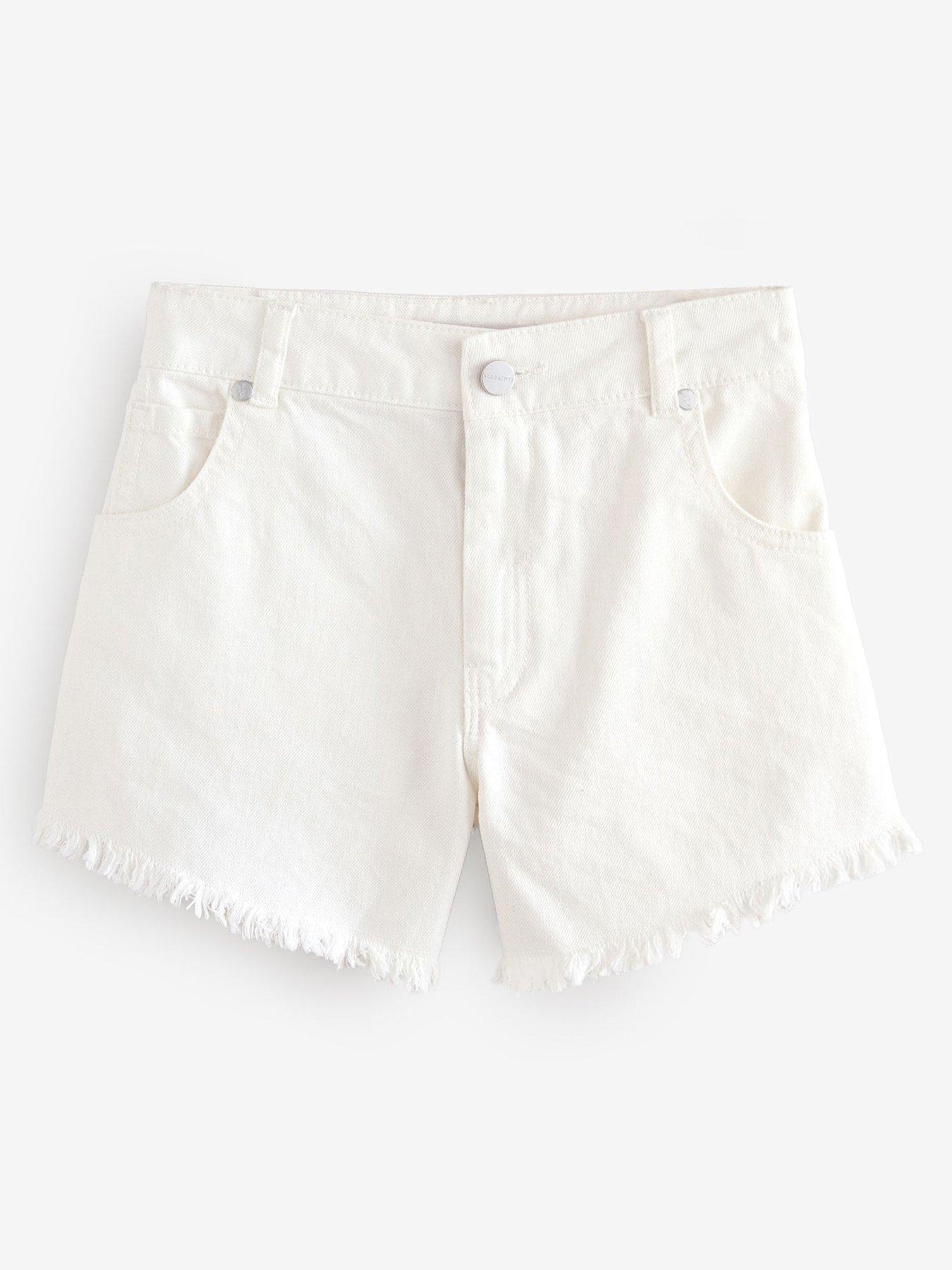 undefined Girls Denim Short - White