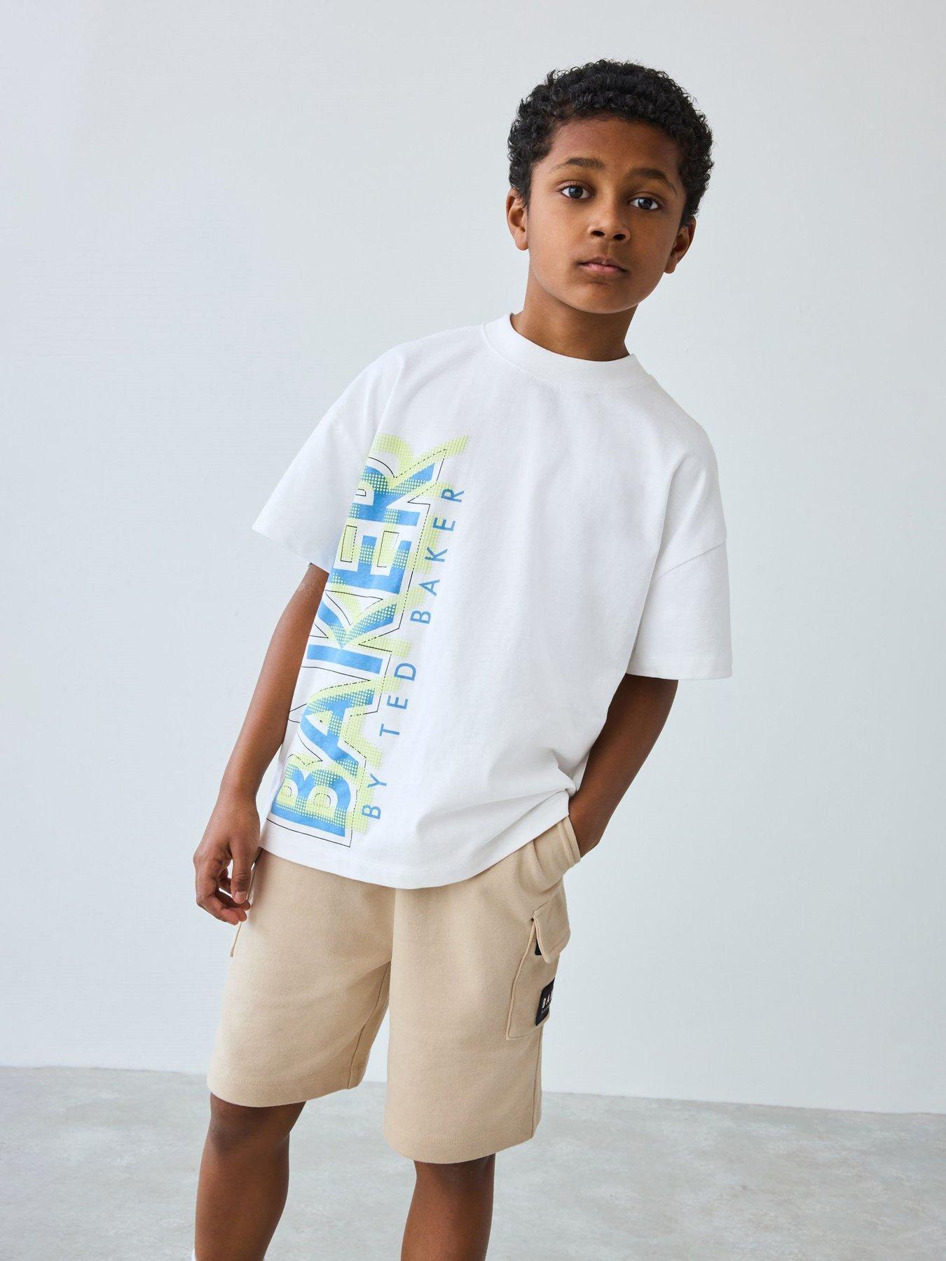 undefined Boys 2 Piece Tshirt And Shorts Set - Stone