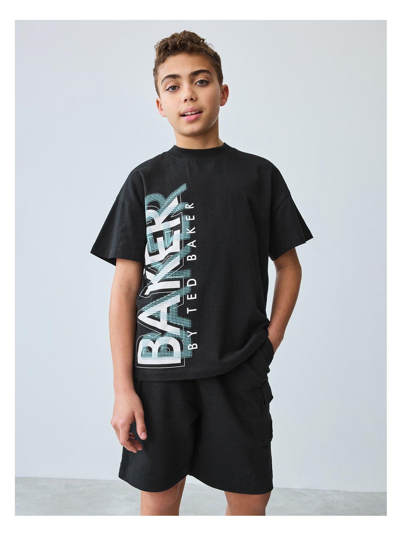 undefined Boys 2 Piece Tshirt And Shorts Set - Black